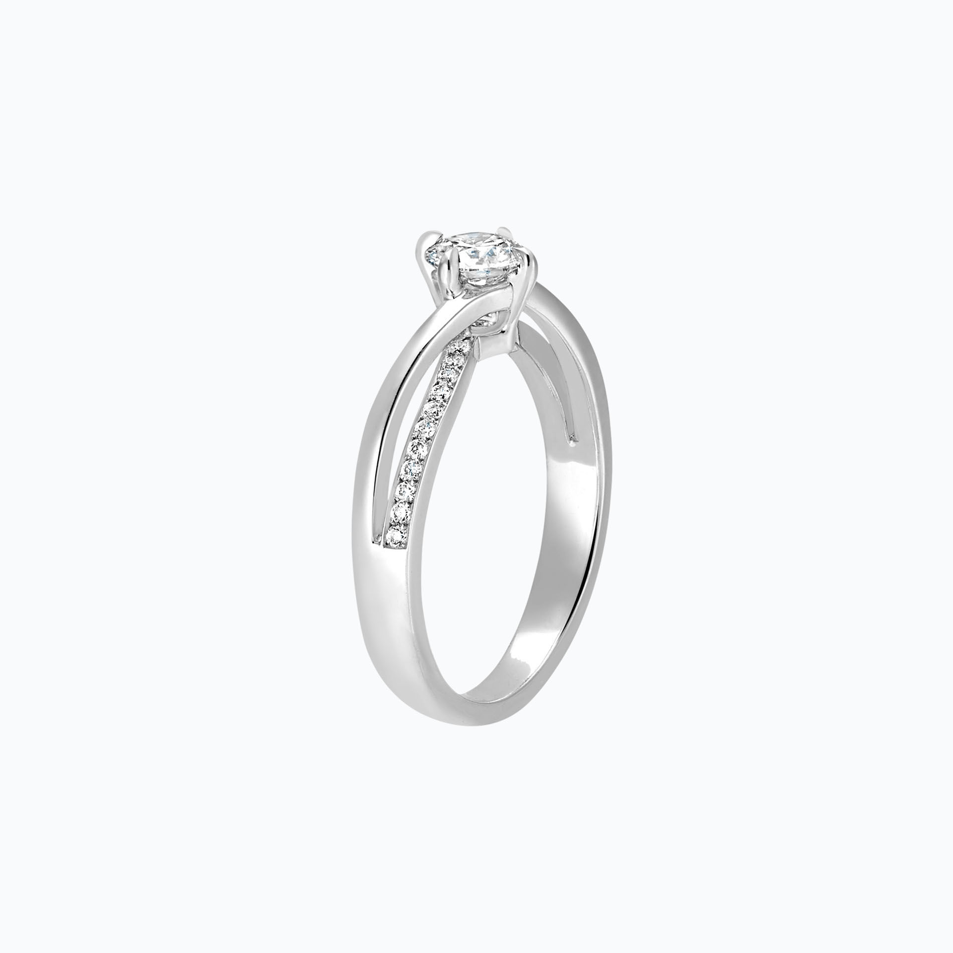 Solitaire Pavé Kelly Twist