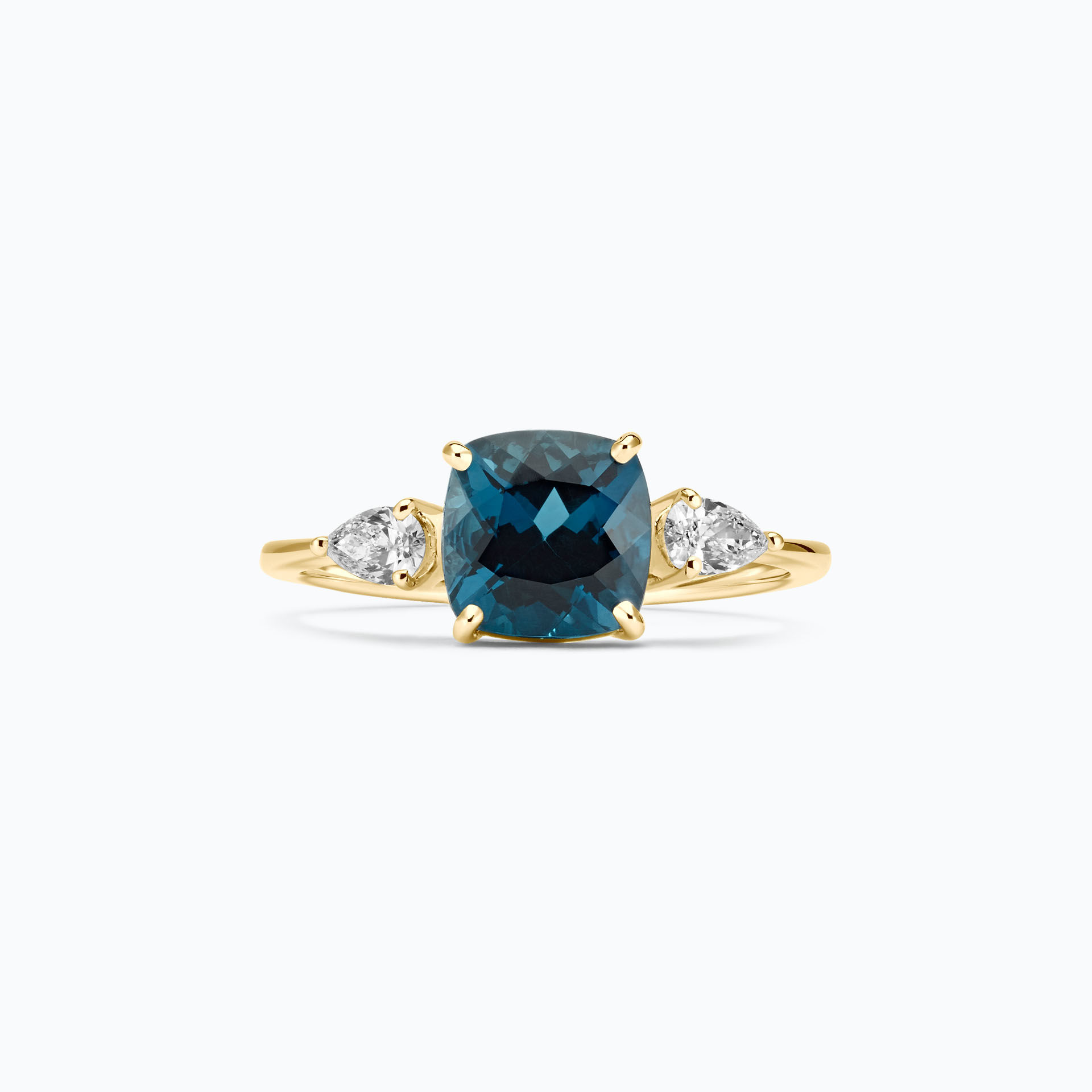 Solitaire Buckingham Topaze Blue London 7x7 mm