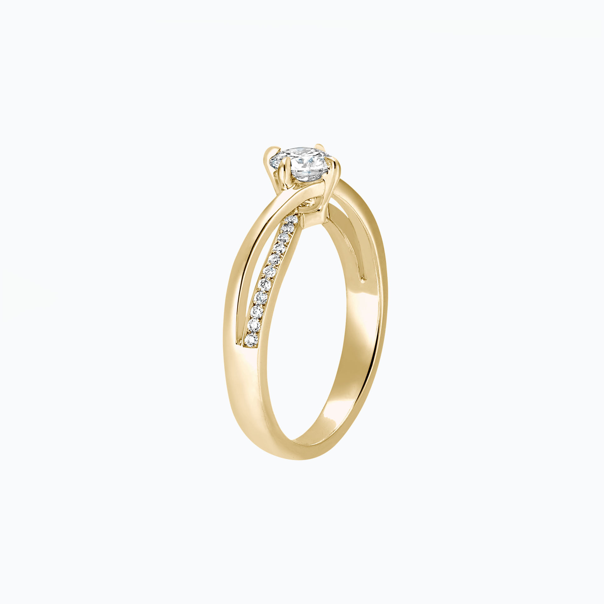 Solitaire Pavé Kelly Twist