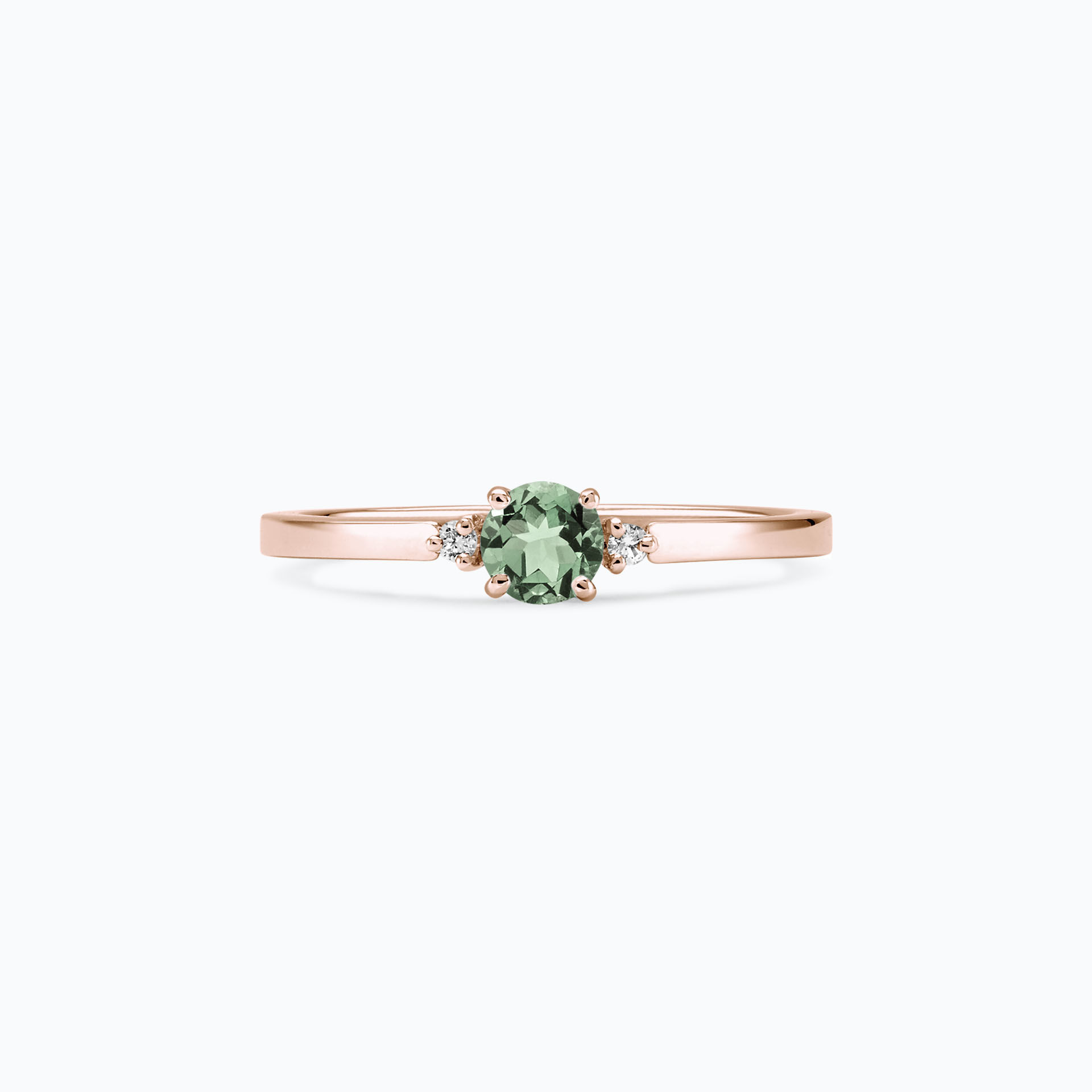 Solitaire Lolly Saphir Vert 4.5 mm