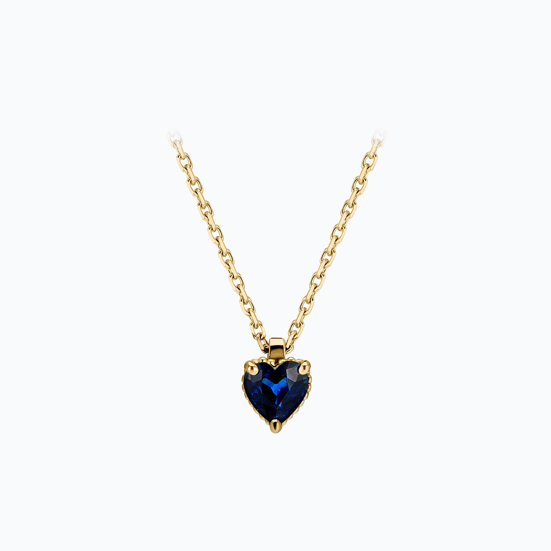 Collier Coeur Saphir 4.5 mm