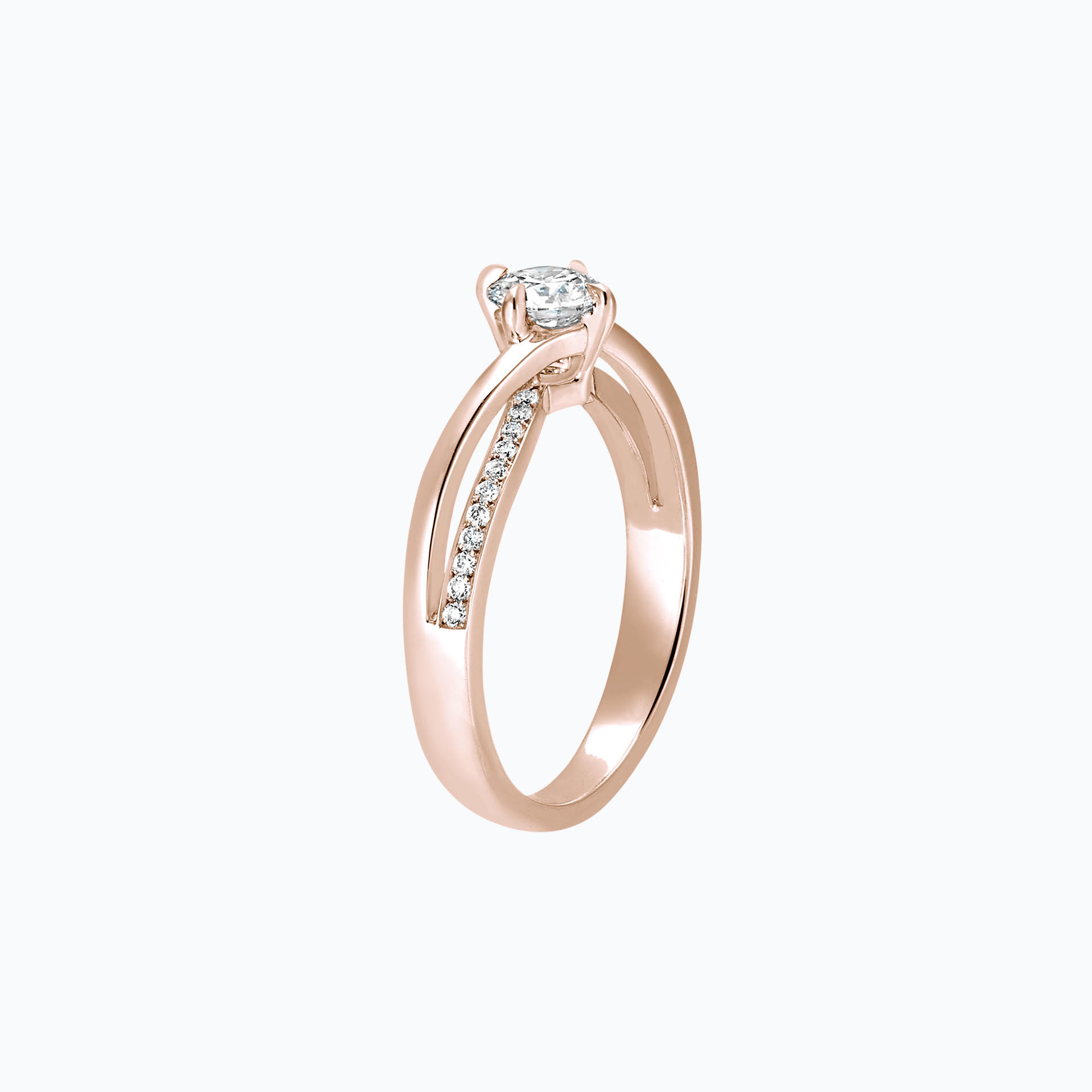 Solitaire Pavé Kelly Twist