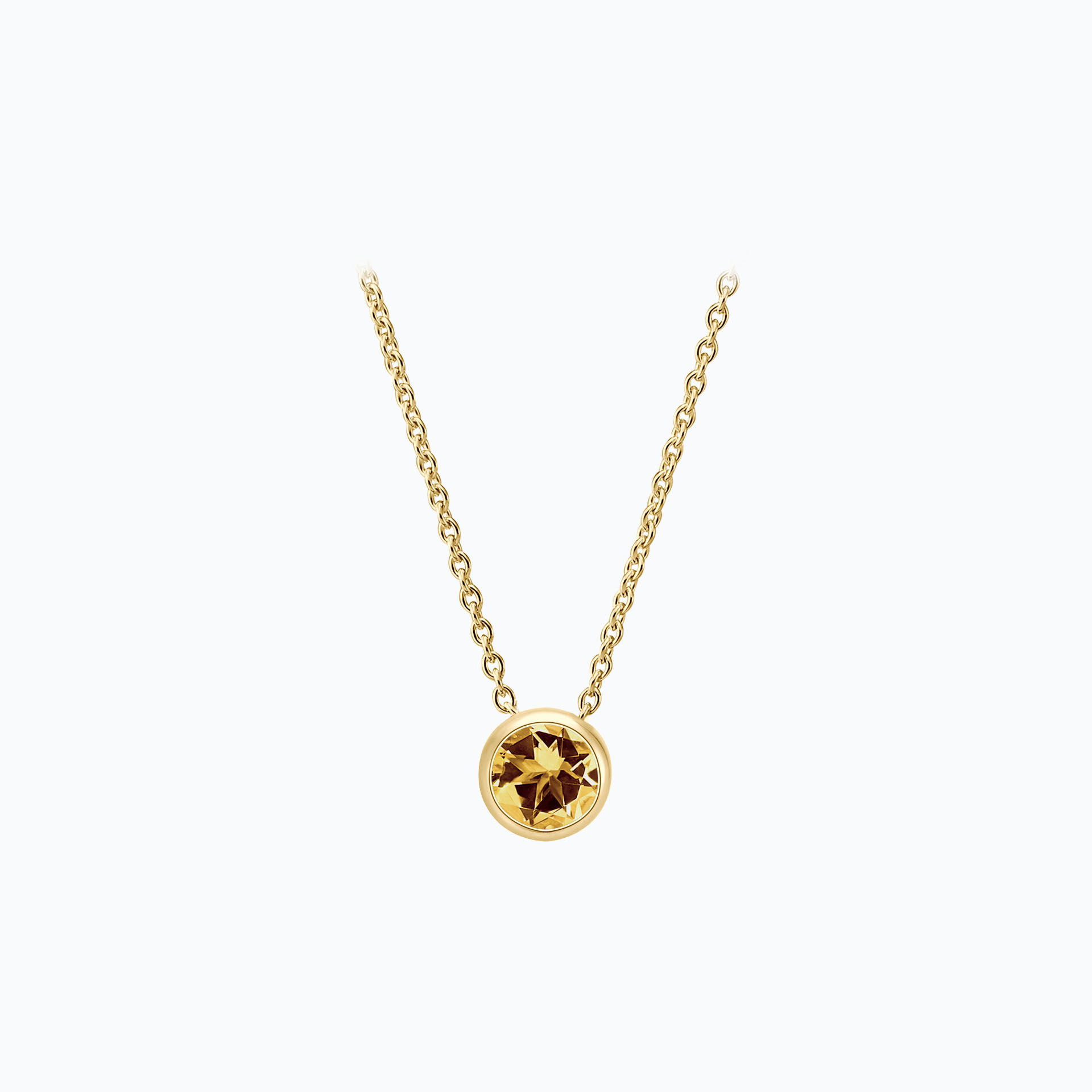 Collier Harmony Saphir Jaune Tournesol 3.5 mm