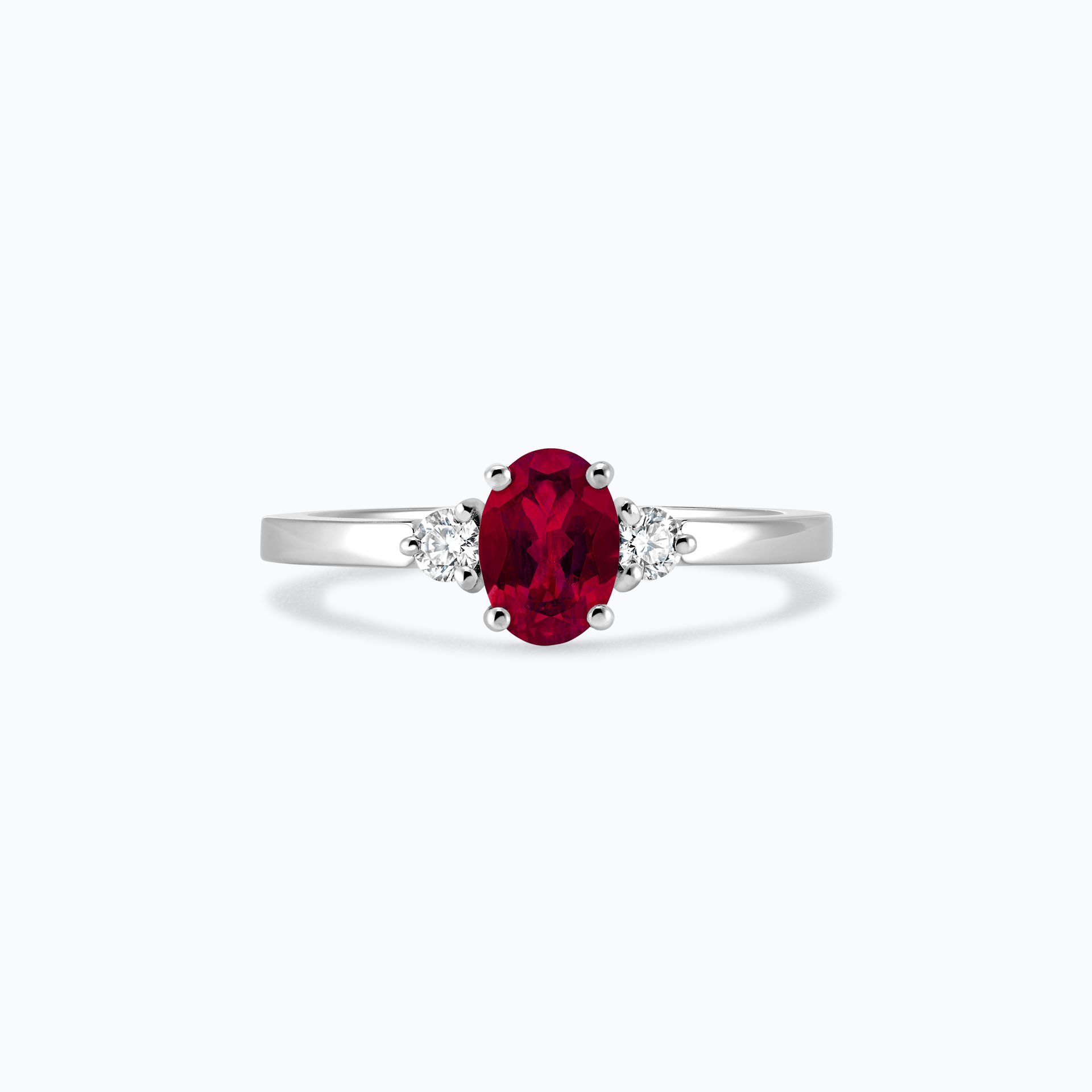 Solitaire Elisabeth Rubis 7 x 5 mm