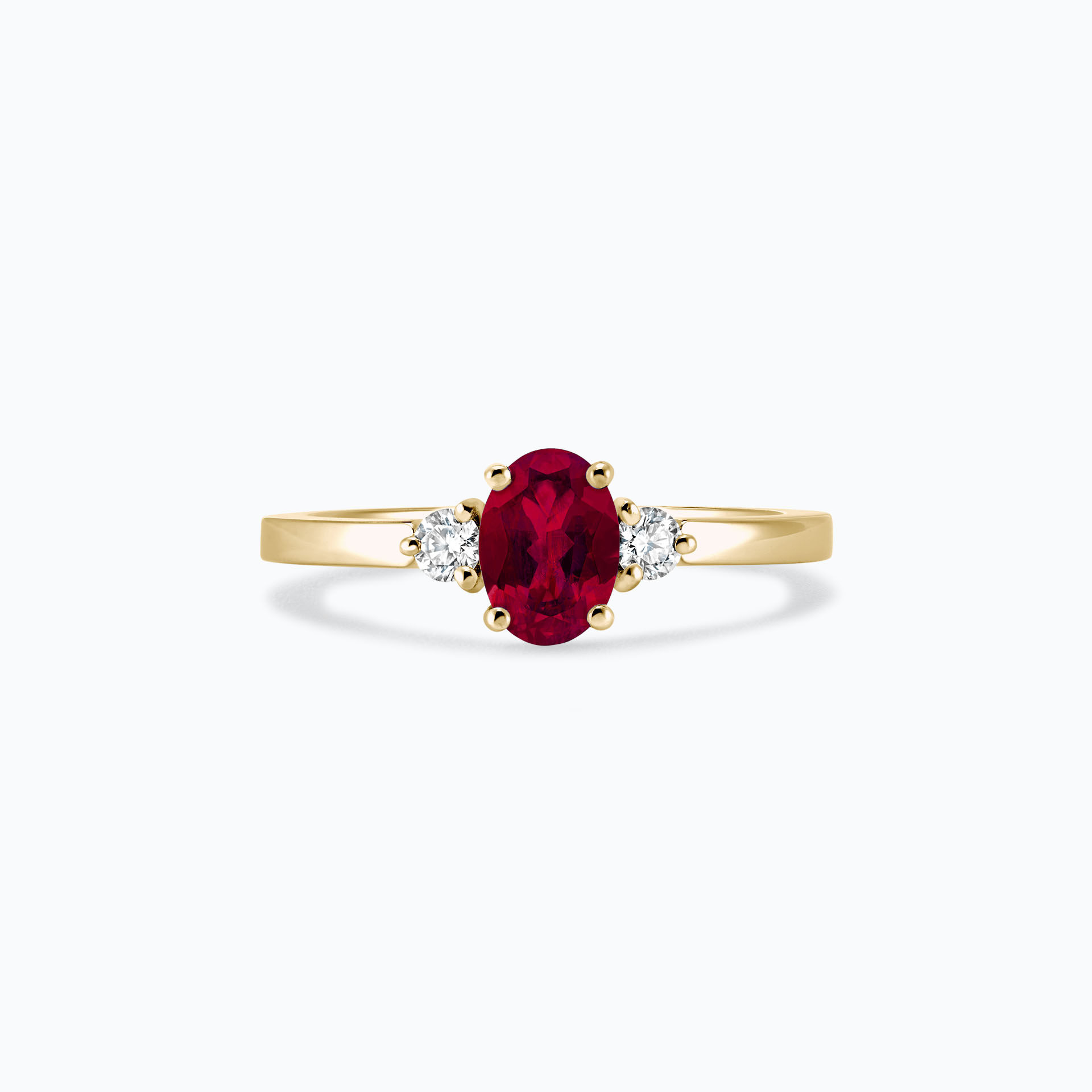 Solitaire Elisabeth Rubis 7 x 5 mm