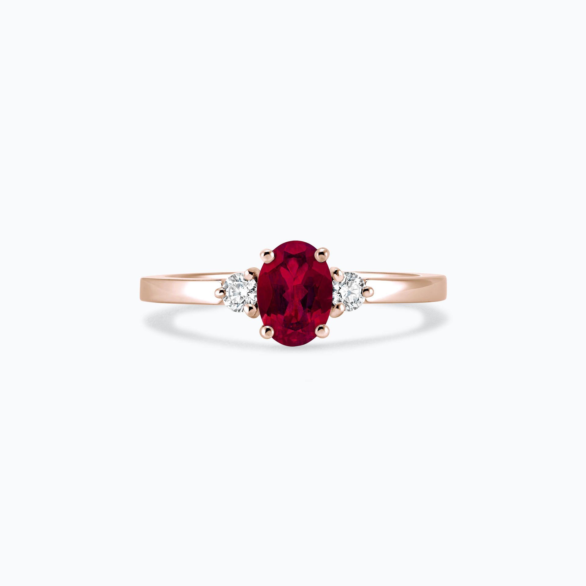 Solitaire Elisabeth Rubis 7 x 5 mm