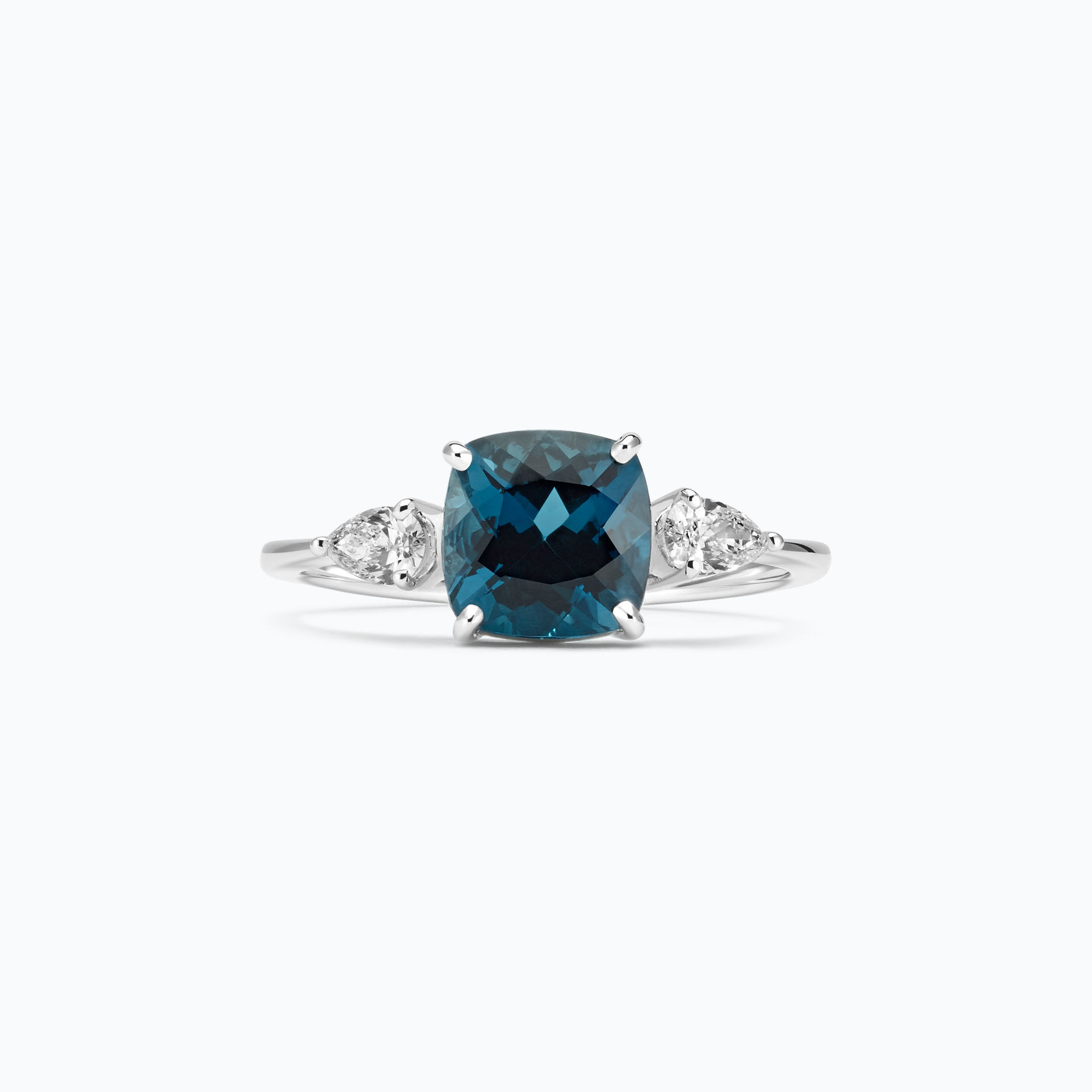 Solitaire Buckingham Topaze Blue London 7x7 mm