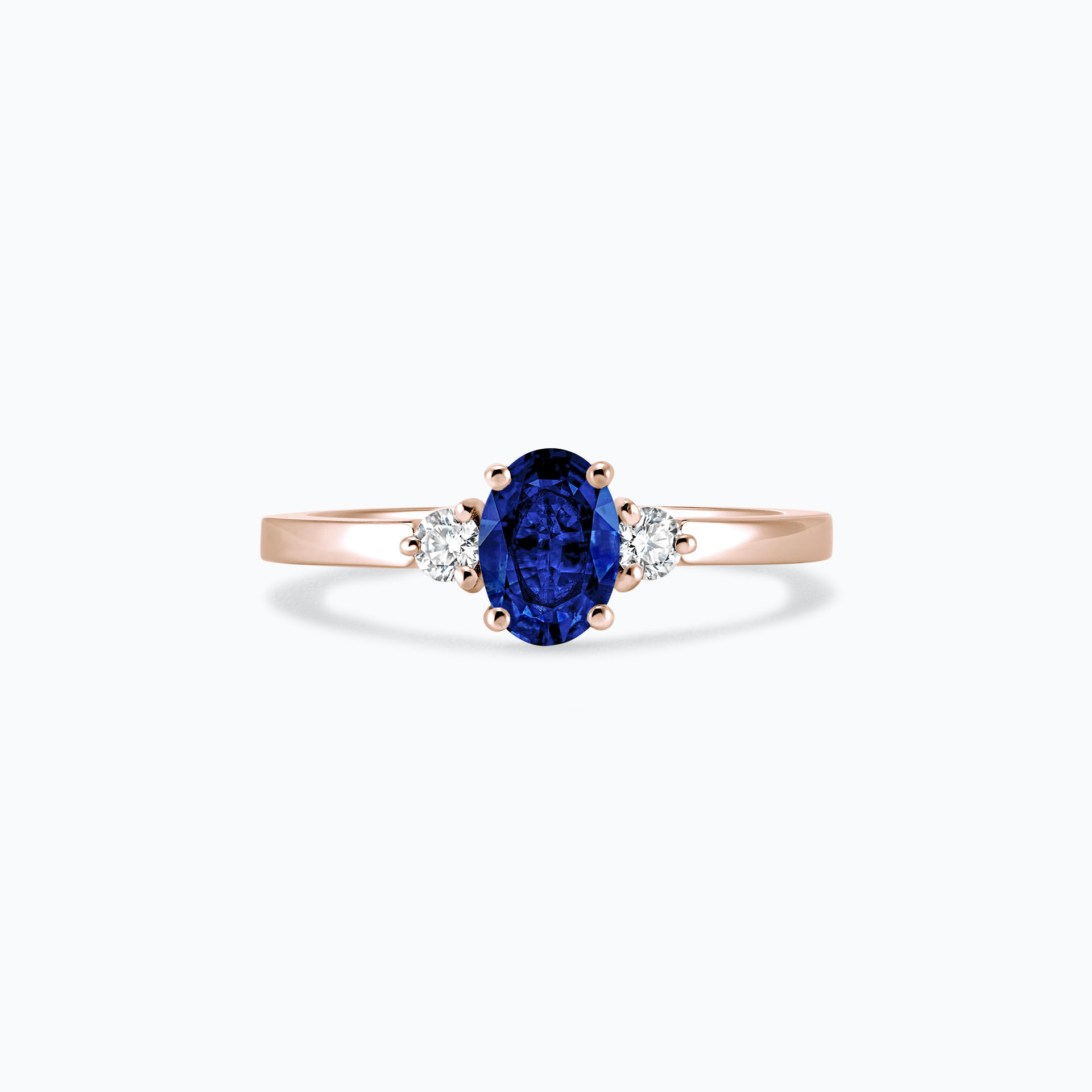 Solitaire Elisabeth Saphir 7 x 5 mm