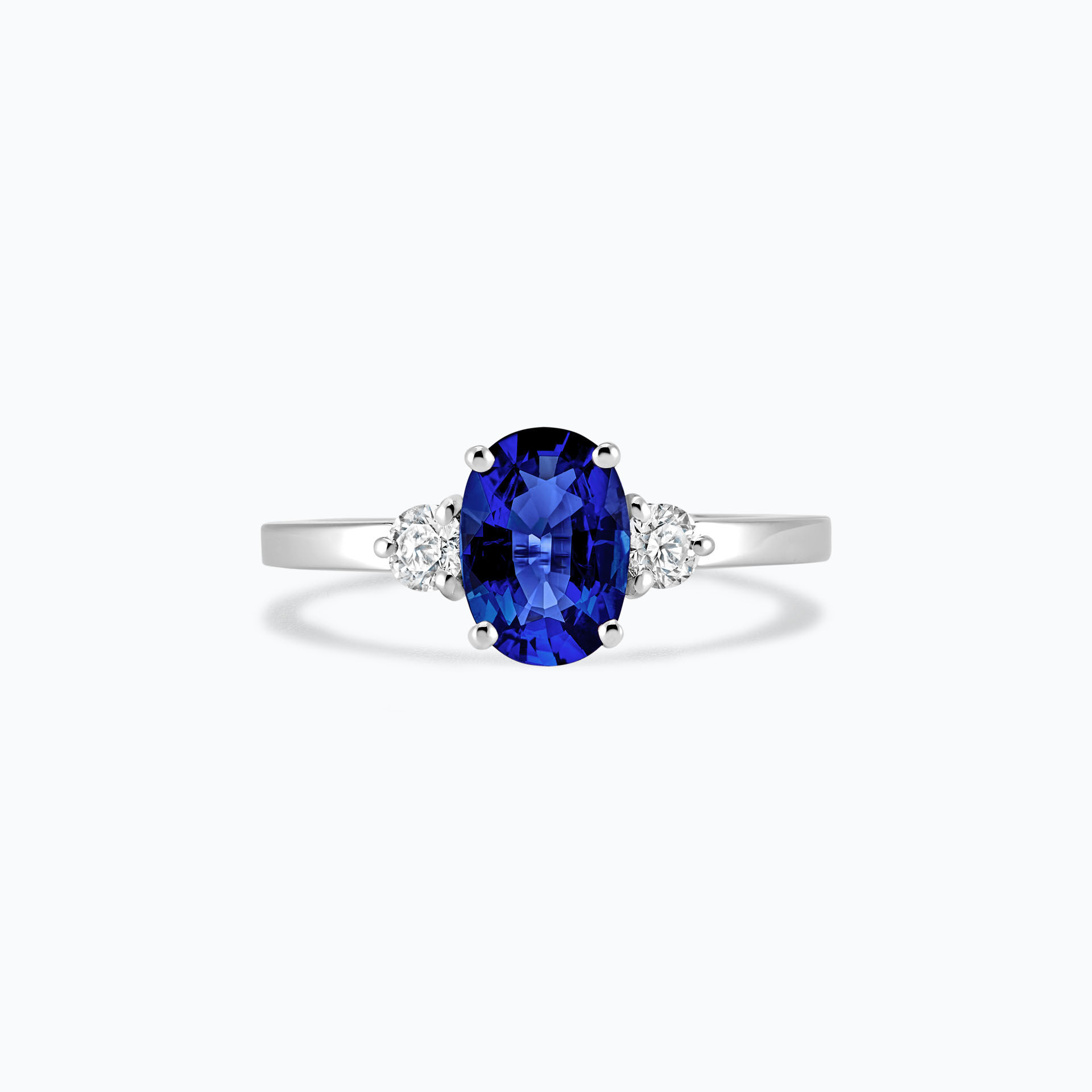 Solitaire Elisabeth Saphir 8 x 6 mm