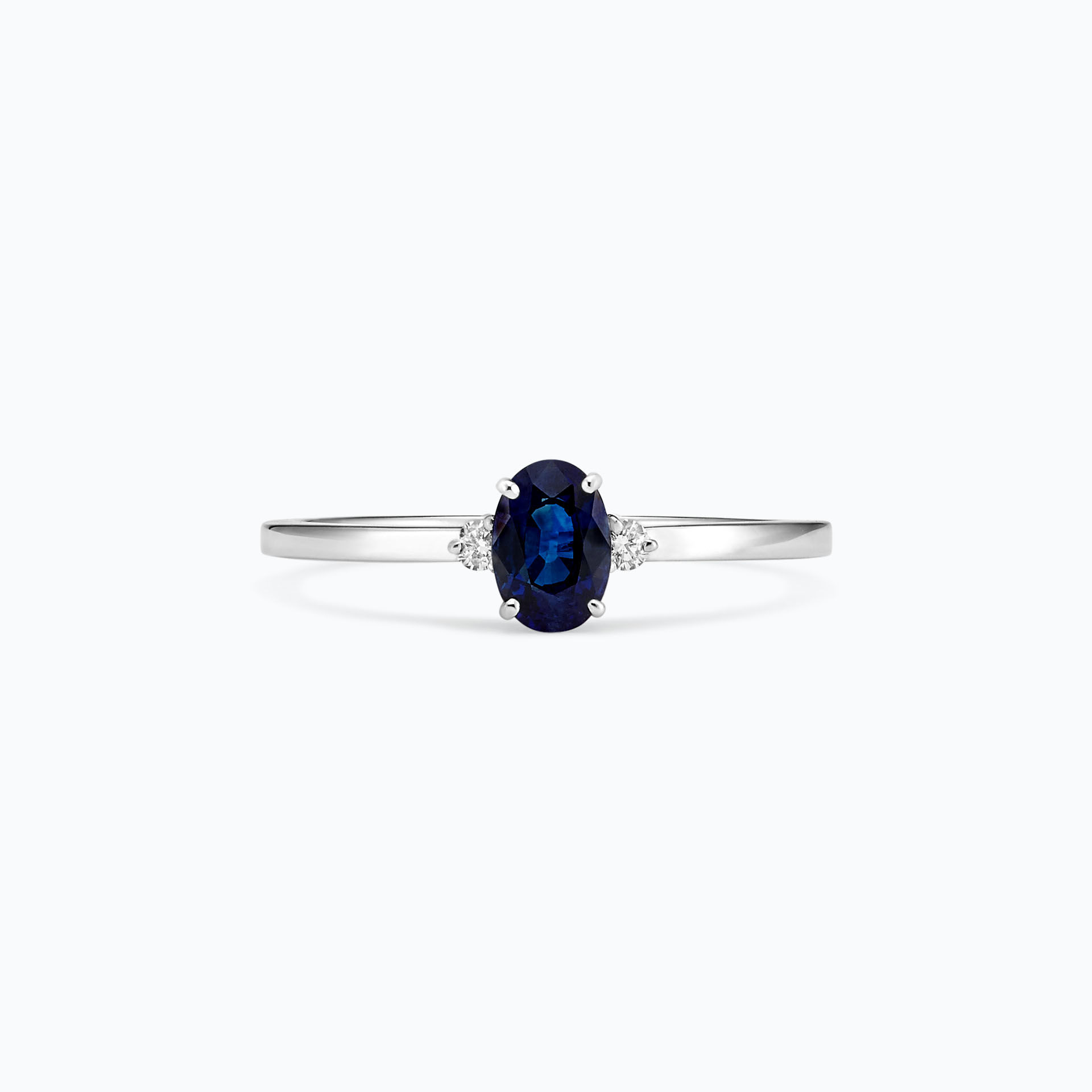 Solitaire Elisabeth Saphir 6 x 4 mm