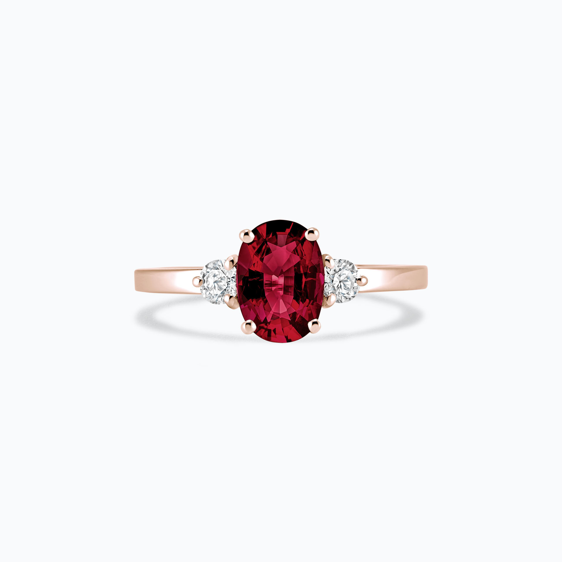 Solitaire Elisabeth Rubis 8 x 6 mm
