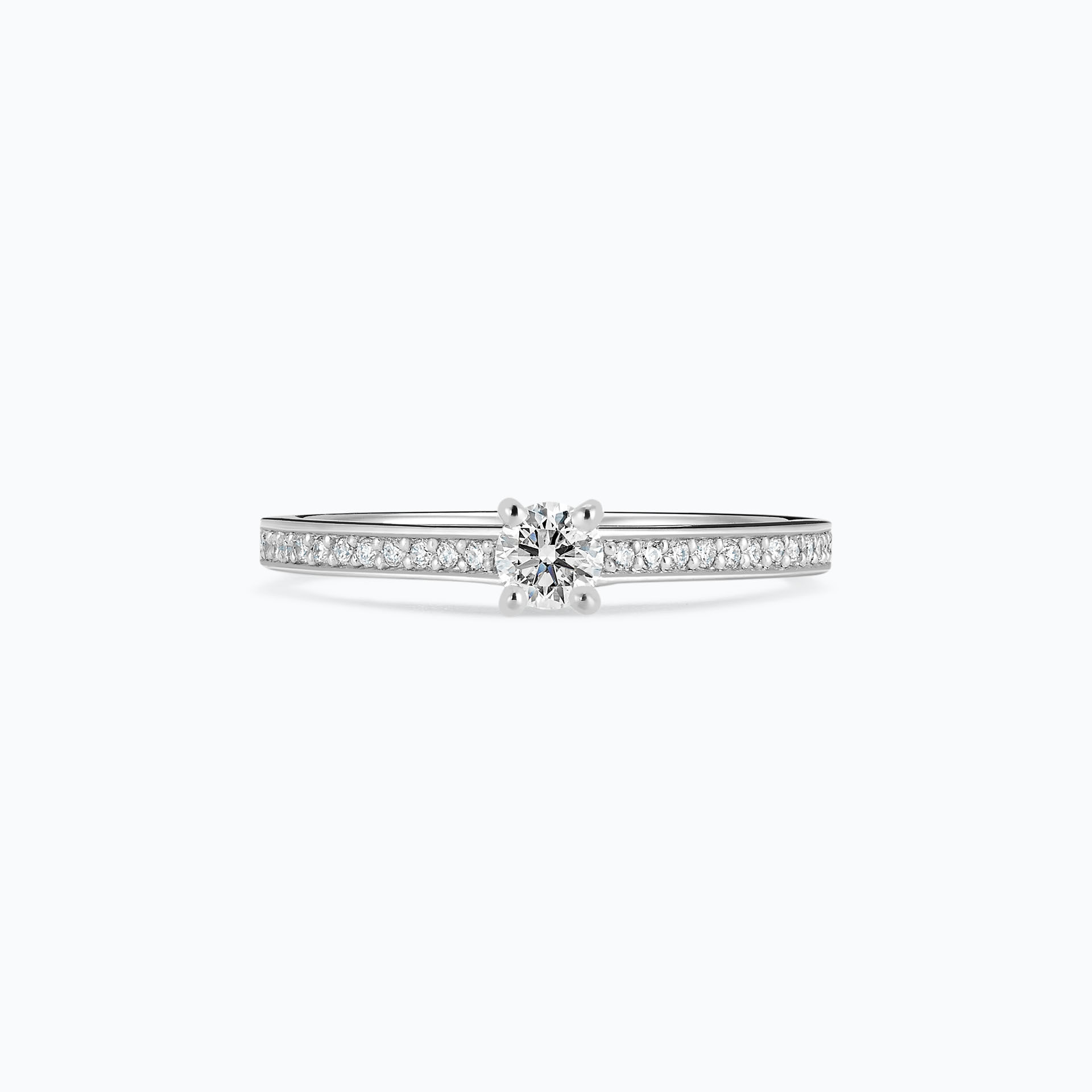 Solitaire Pavé Lagon Bleu 0.15 carat