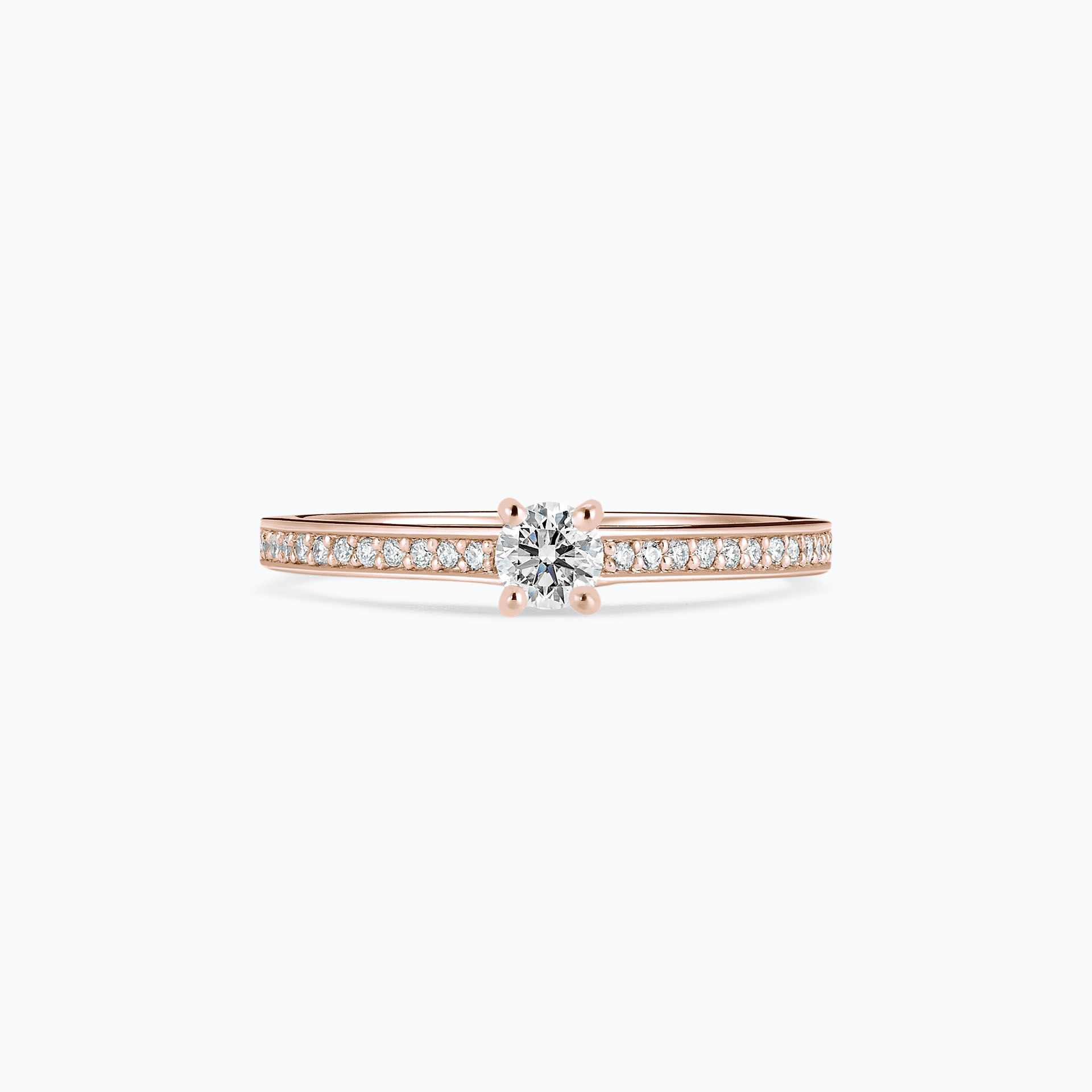 Solitaire Pavé Lagon Bleu 0.15 carat