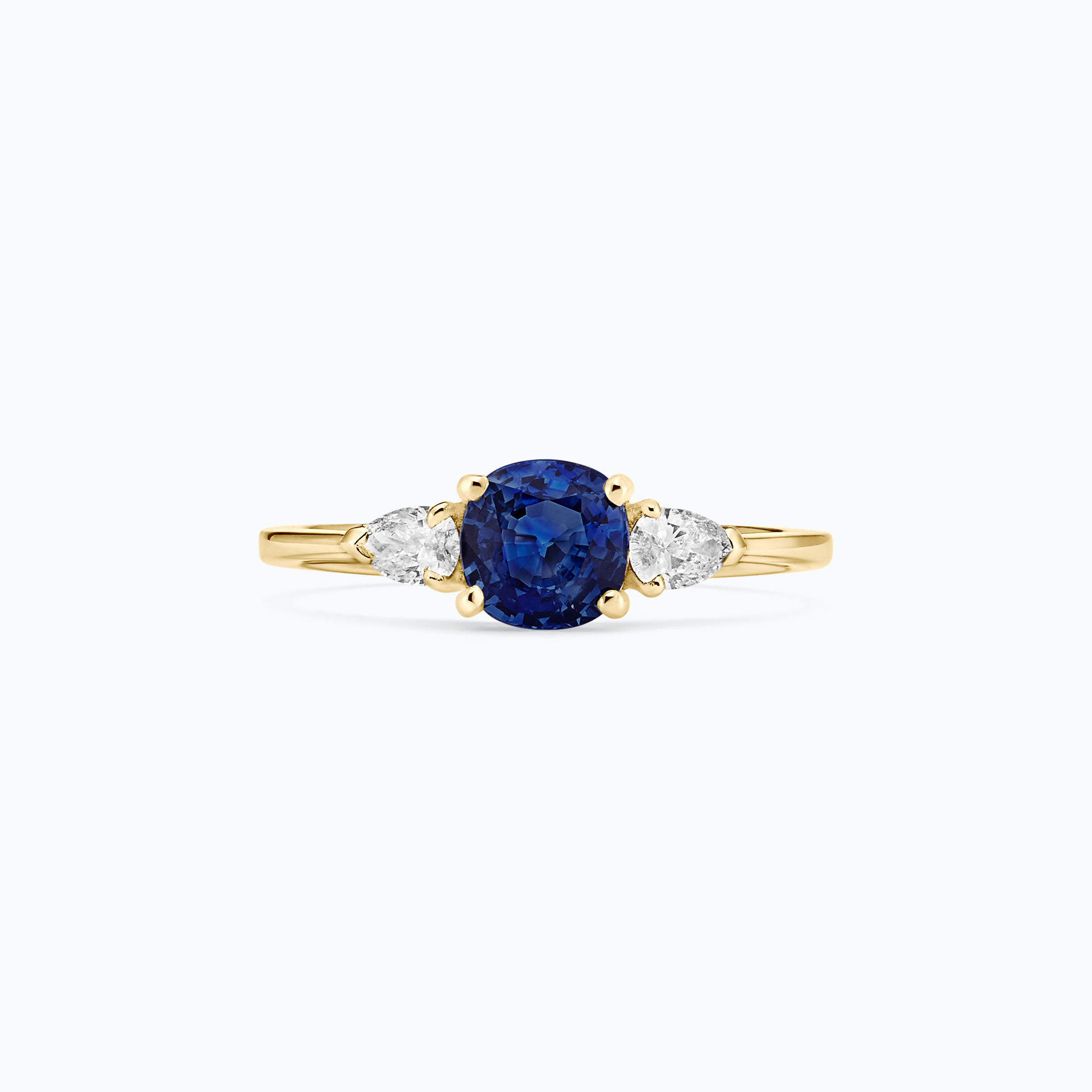 Solitaire Buckingham Saphir 6x6 mm