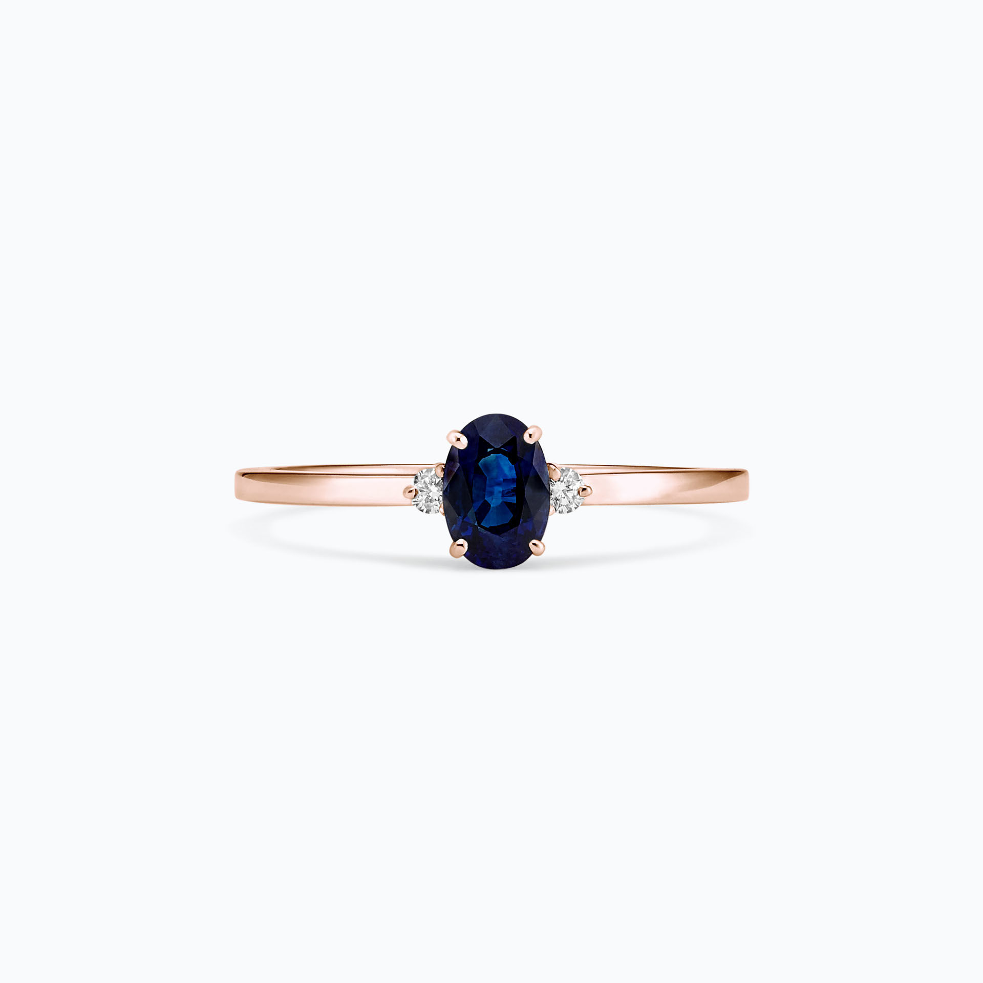 Solitaire Elisabeth Saphir 6 x 4 mm