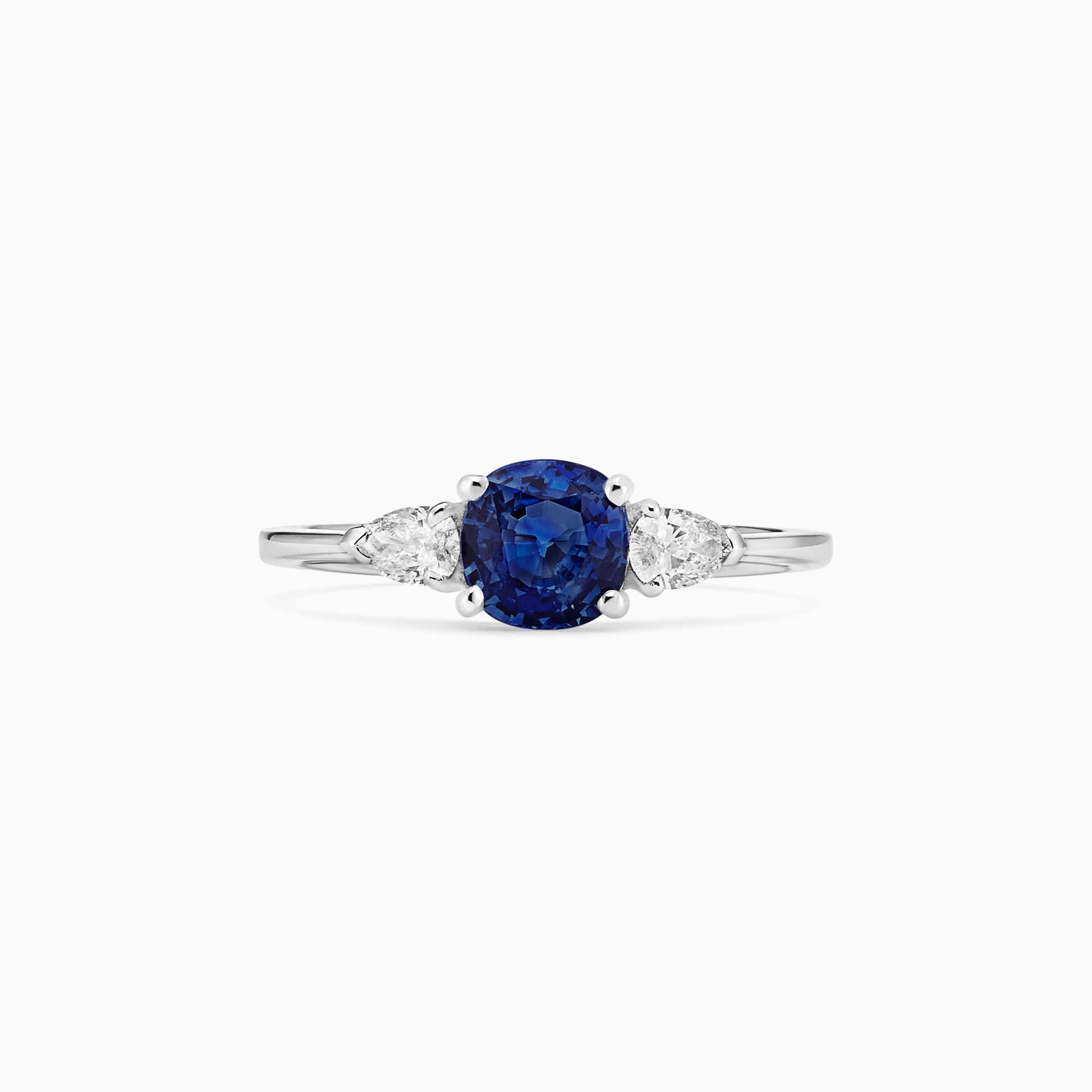 Solitaire Buckingham Saphir 6x6 mm
