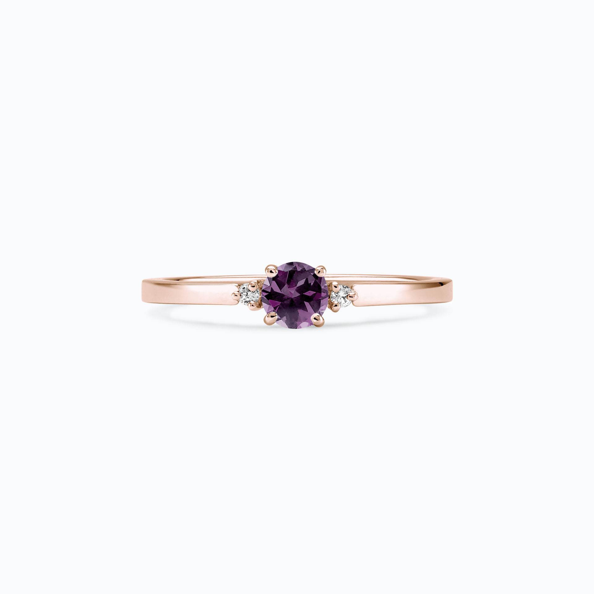Solitaire Lolly Saphir Violet 4.5 mm