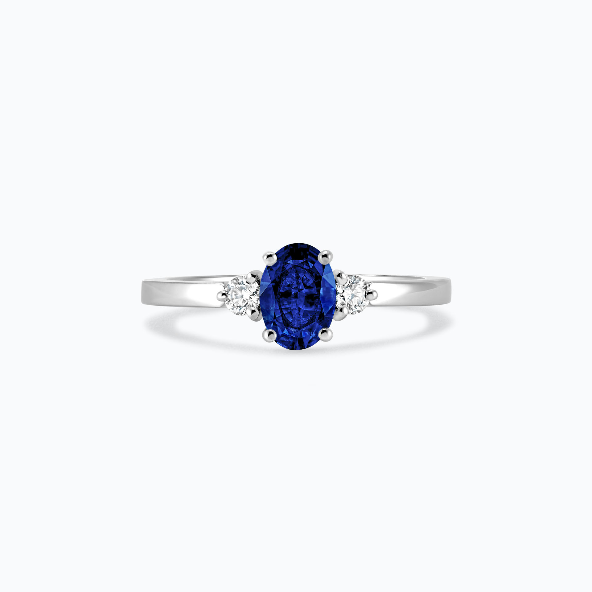 Solitaire Elisabeth Saphir 7 x 5 mm