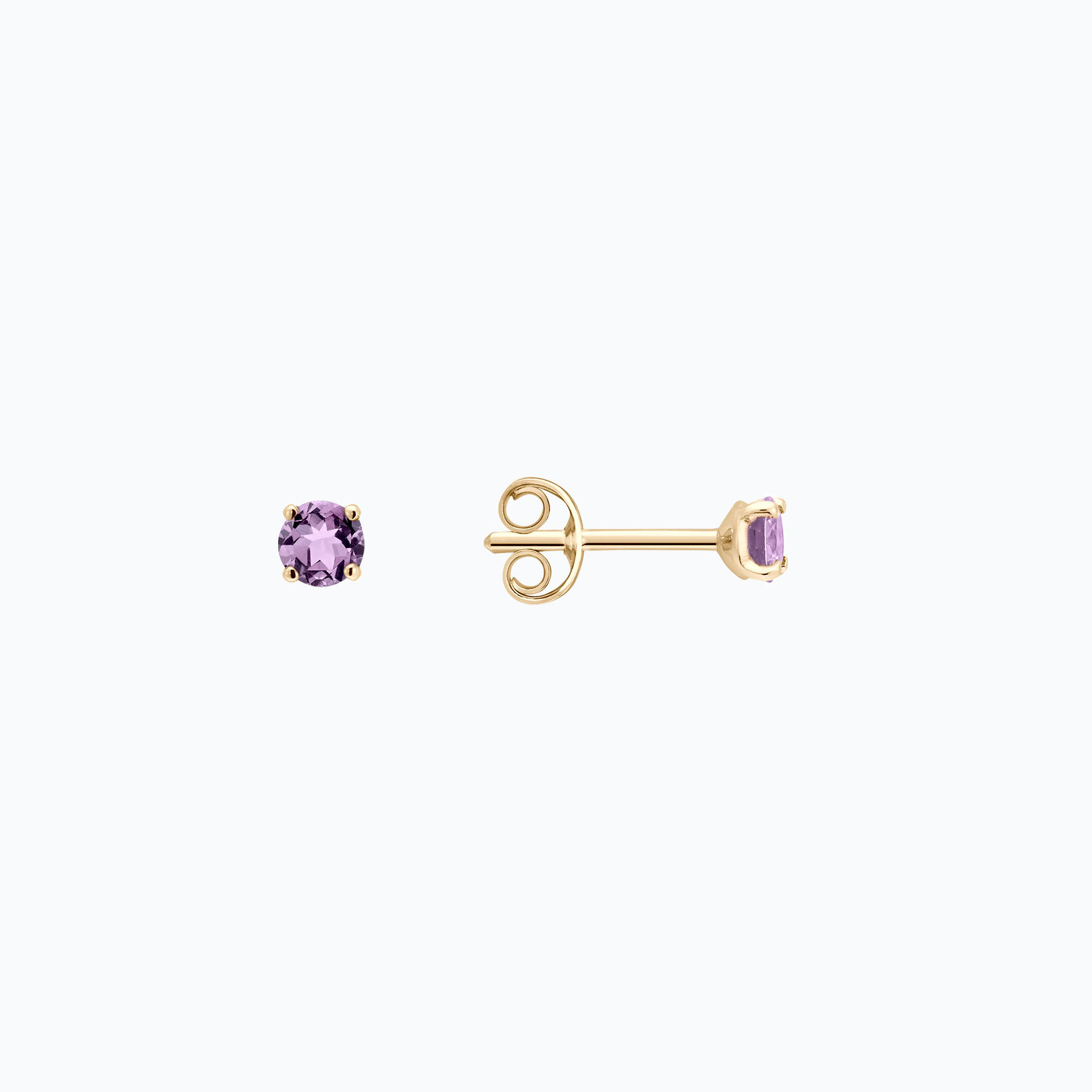 Boucles Alva Saphir Mauve 3.5 mm