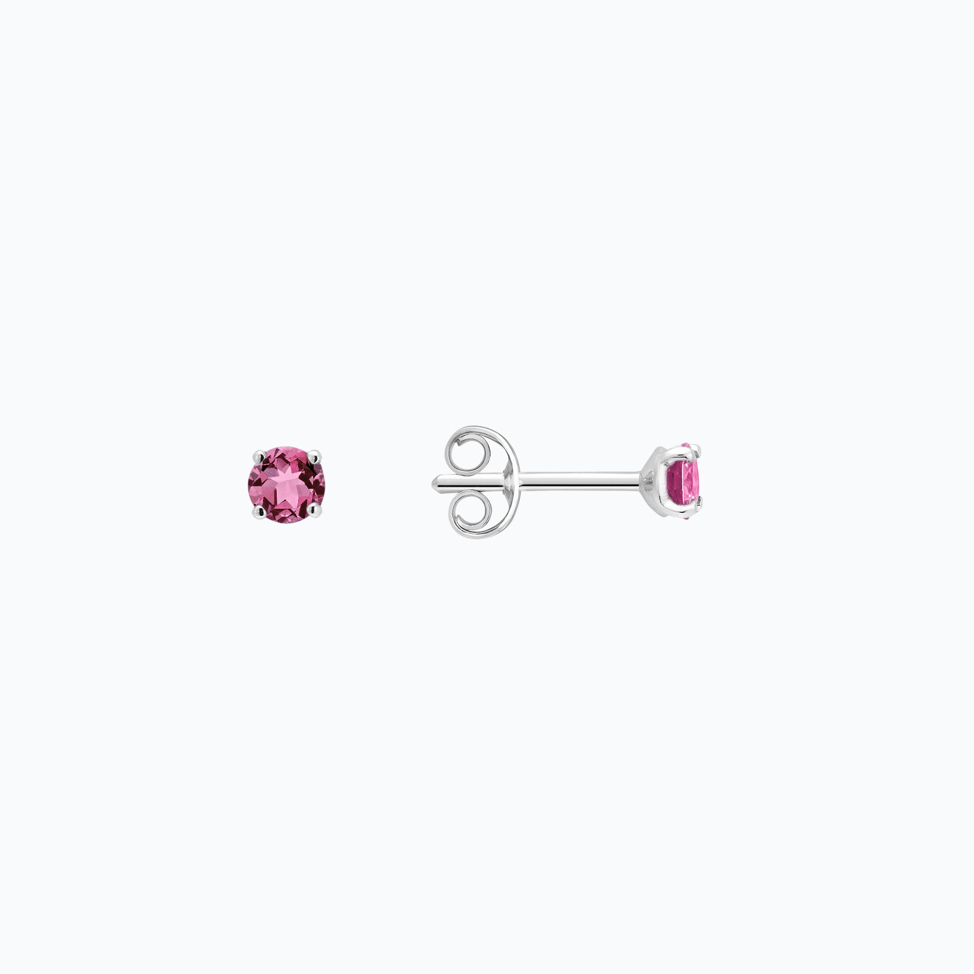 Boucles Alva Saphir Rose Pivoine 3.5 mm