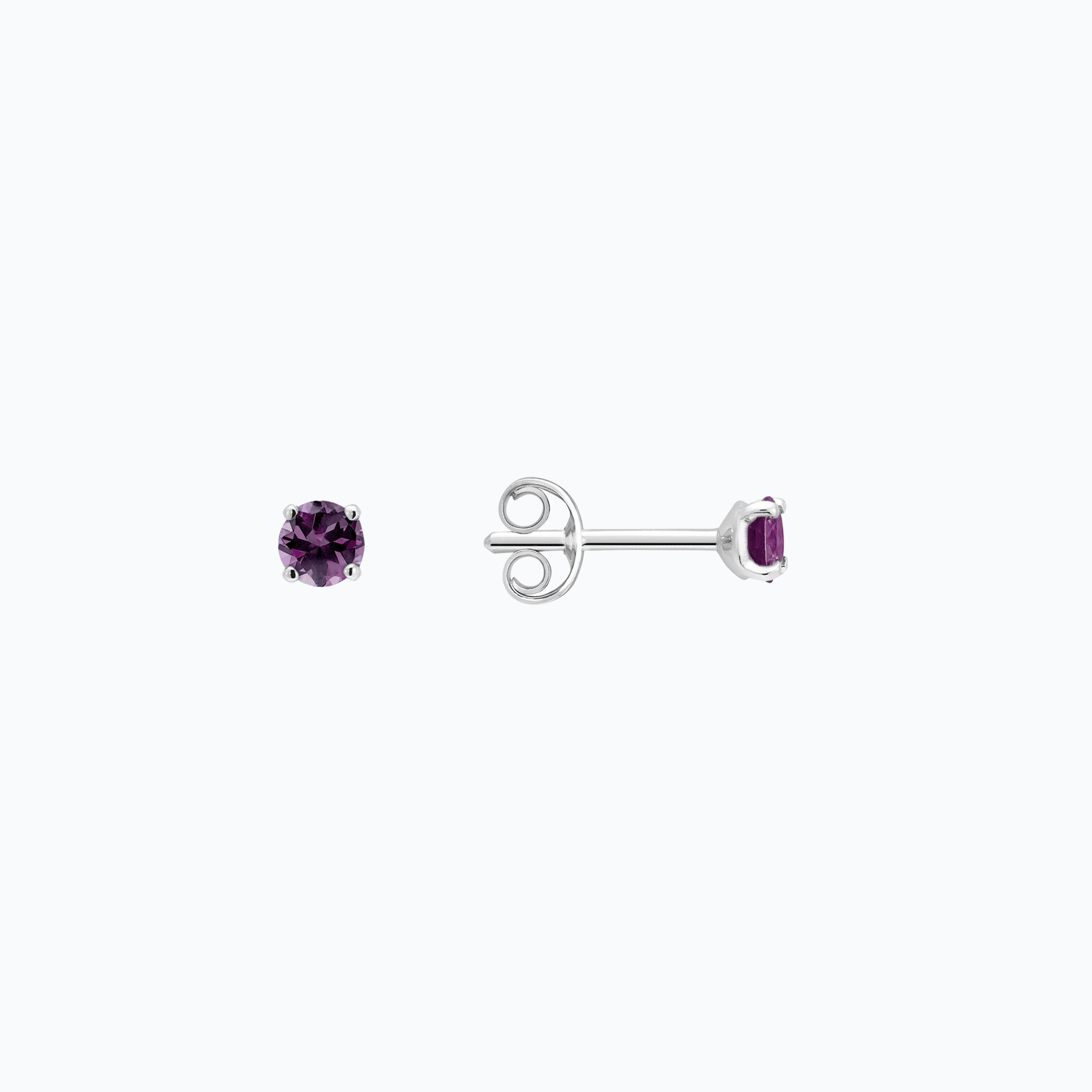 Boucles Alva Saphir Violet 3.5 mm