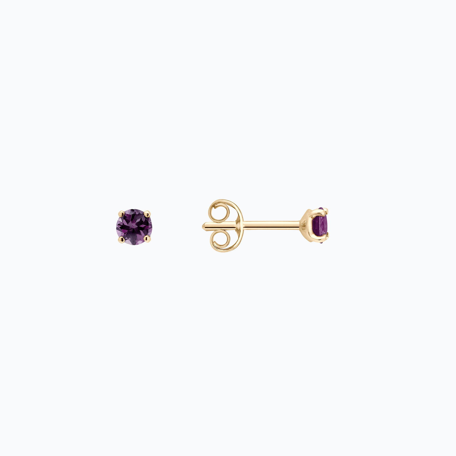 Boucles Alva Saphir Violet 3.5 mm