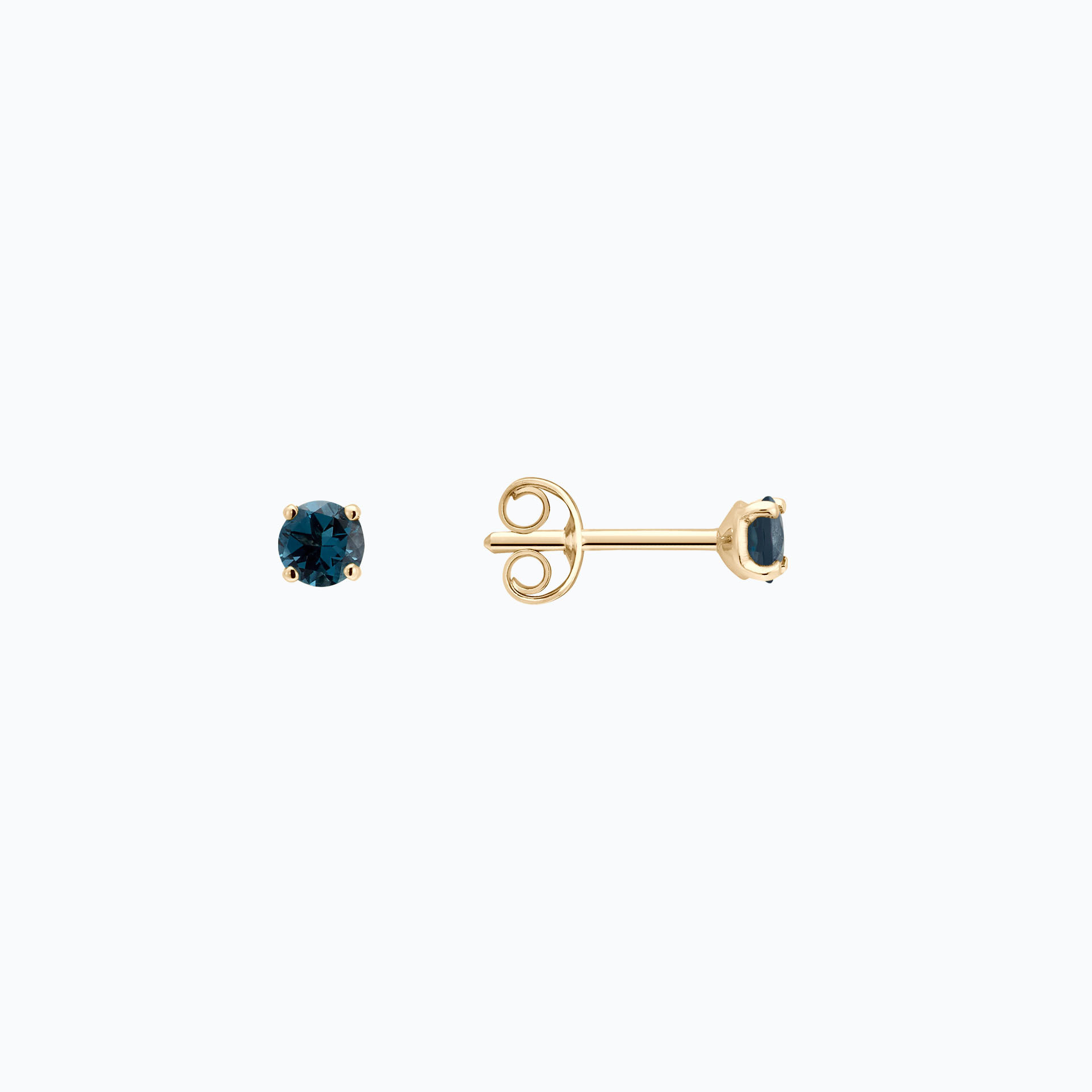 Boucles Alva Topaze Blue London 3.5 mm