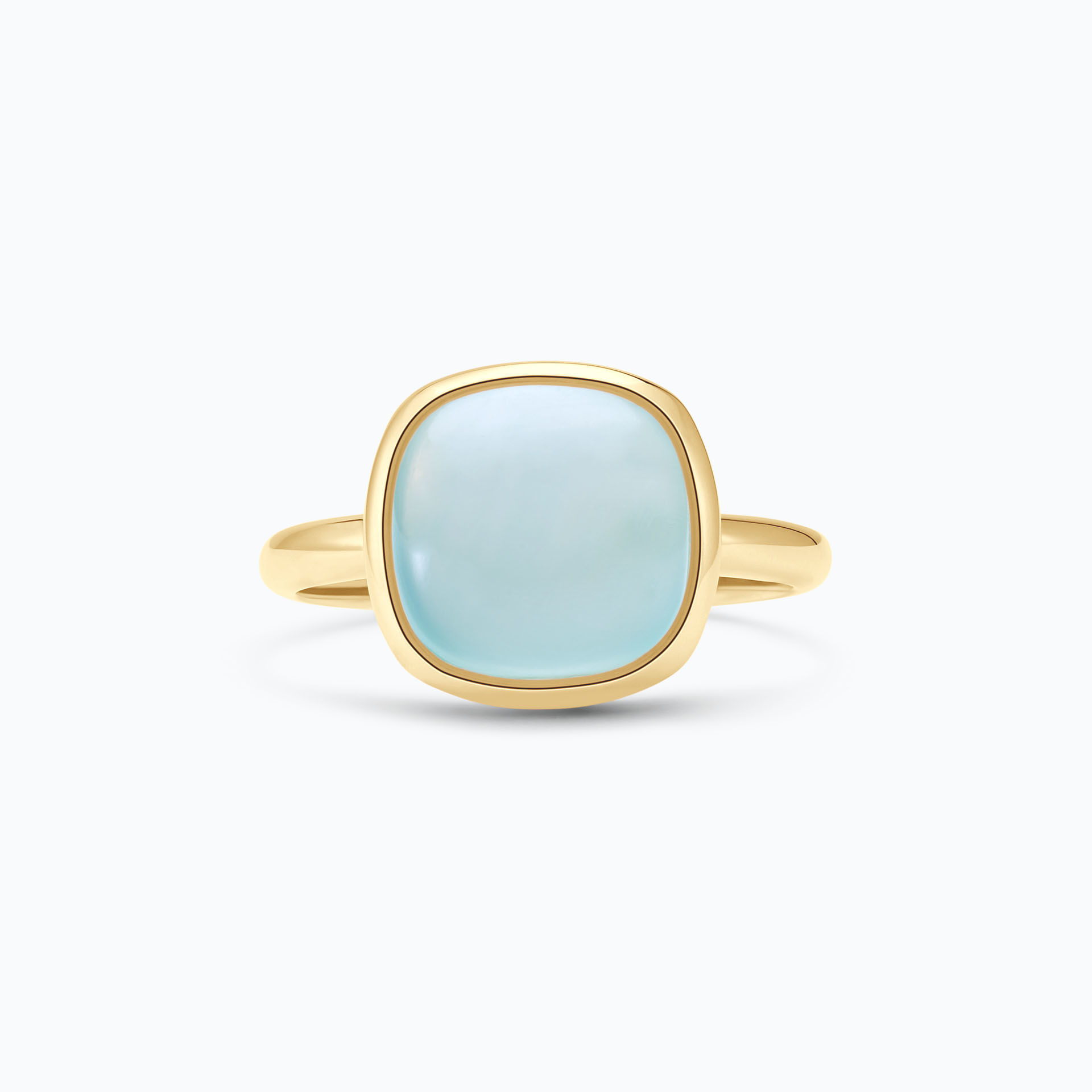 Bague Paradis Coussin Calcédoine Bleue