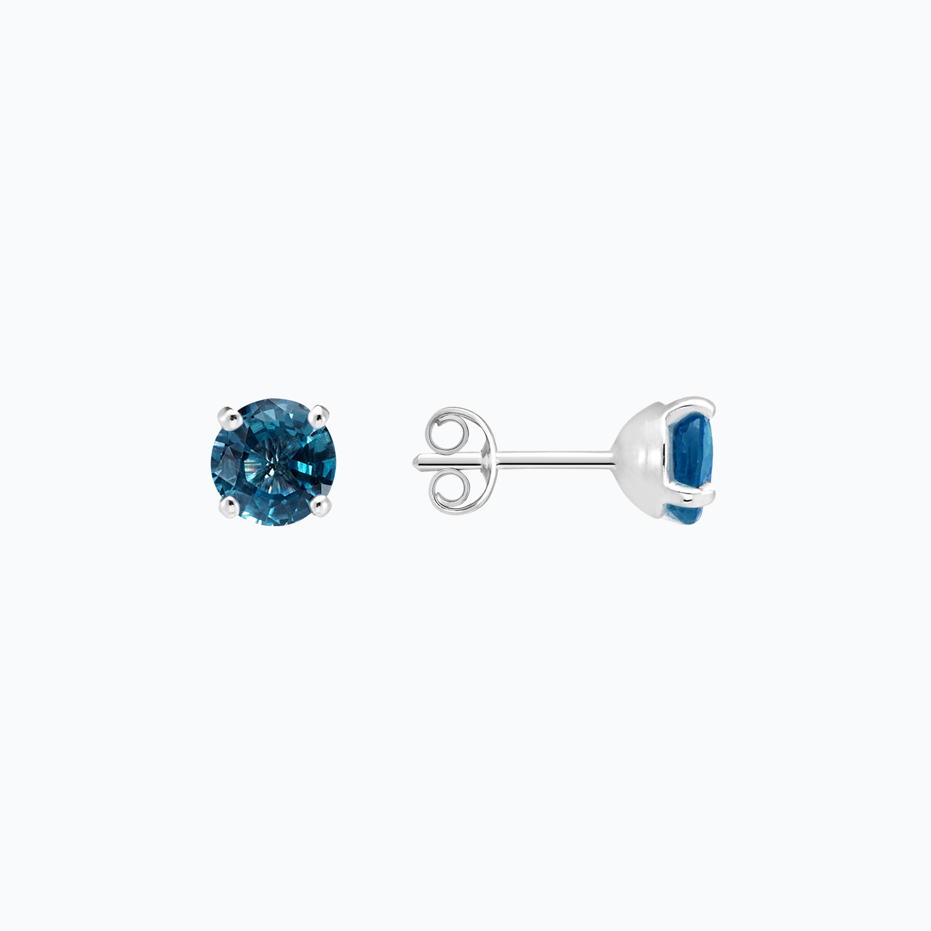 Boucles Alva Topaze Blue London 6 mm