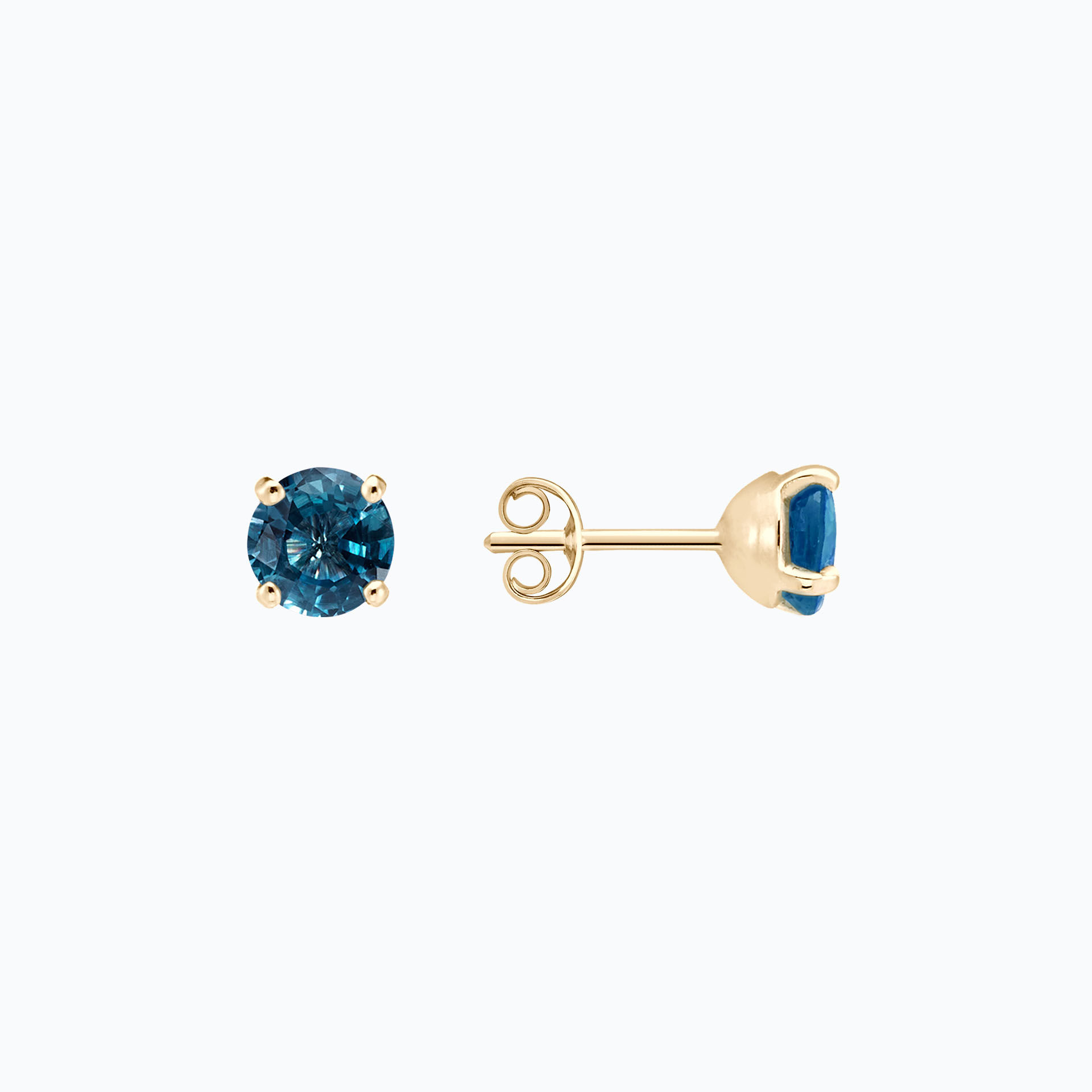 Boucles Alva Topaze Blue London 6 mm