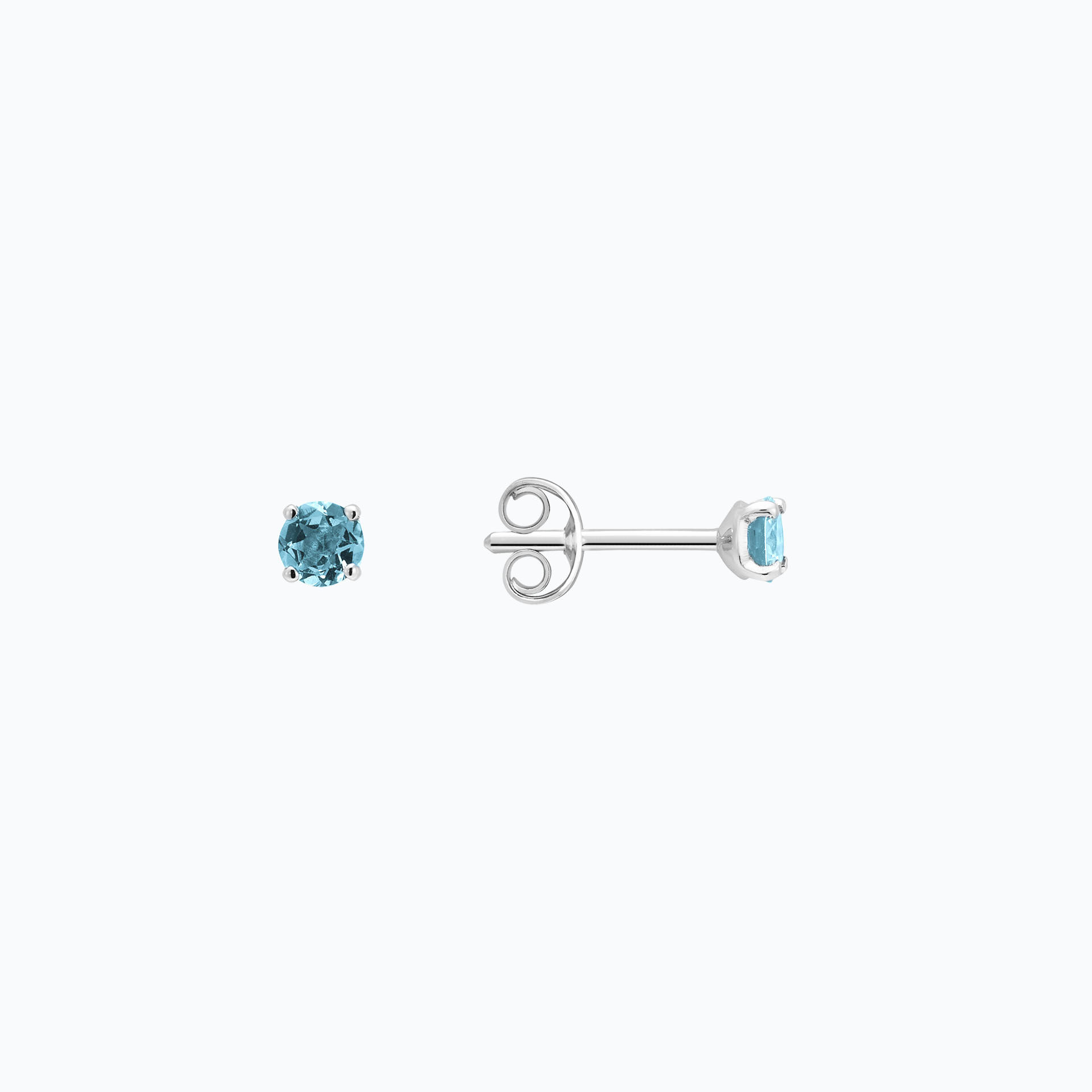 Boucles Alva Aigue-Marine 3.5 mm