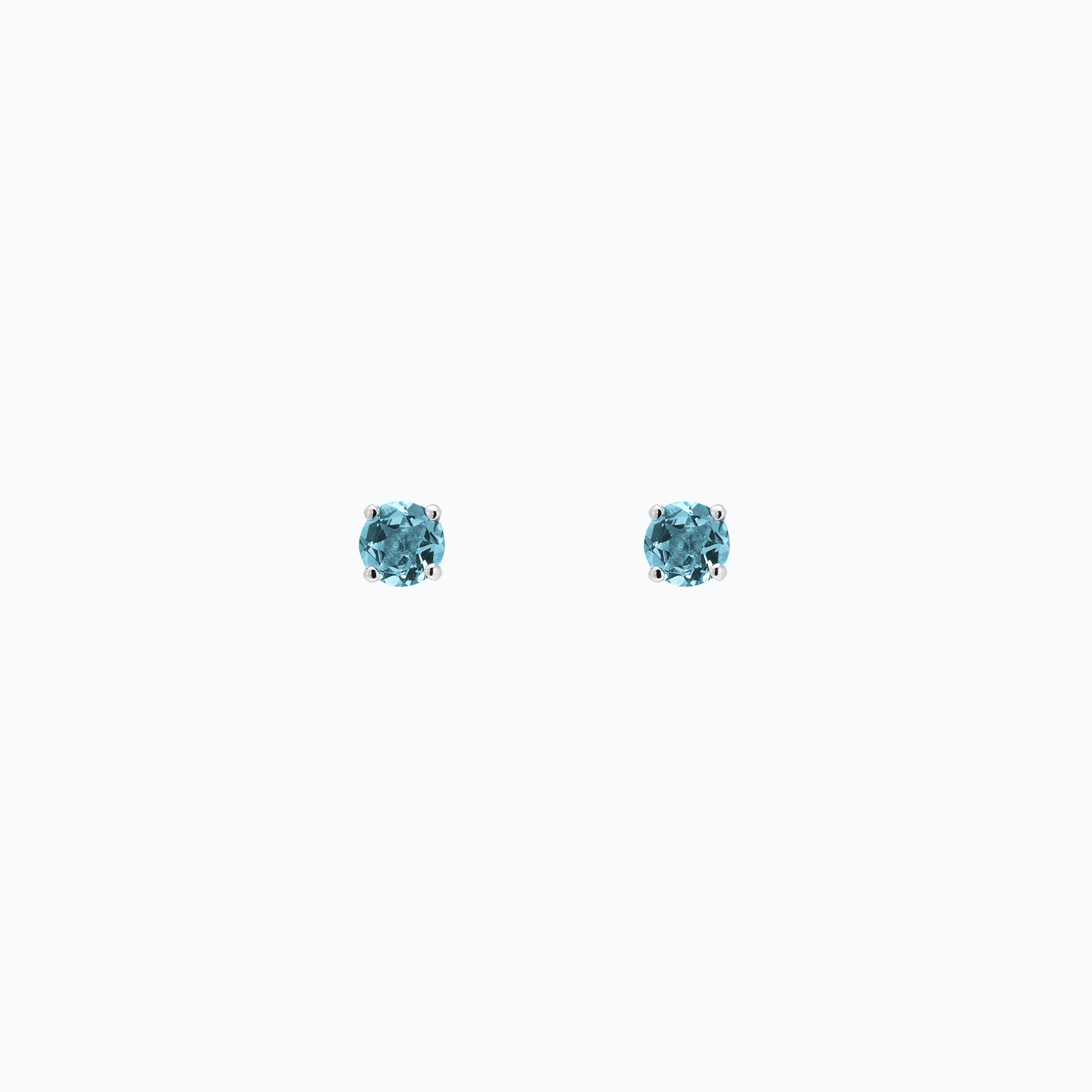 Boucles Alva Aigue-Marine 3.5 mm