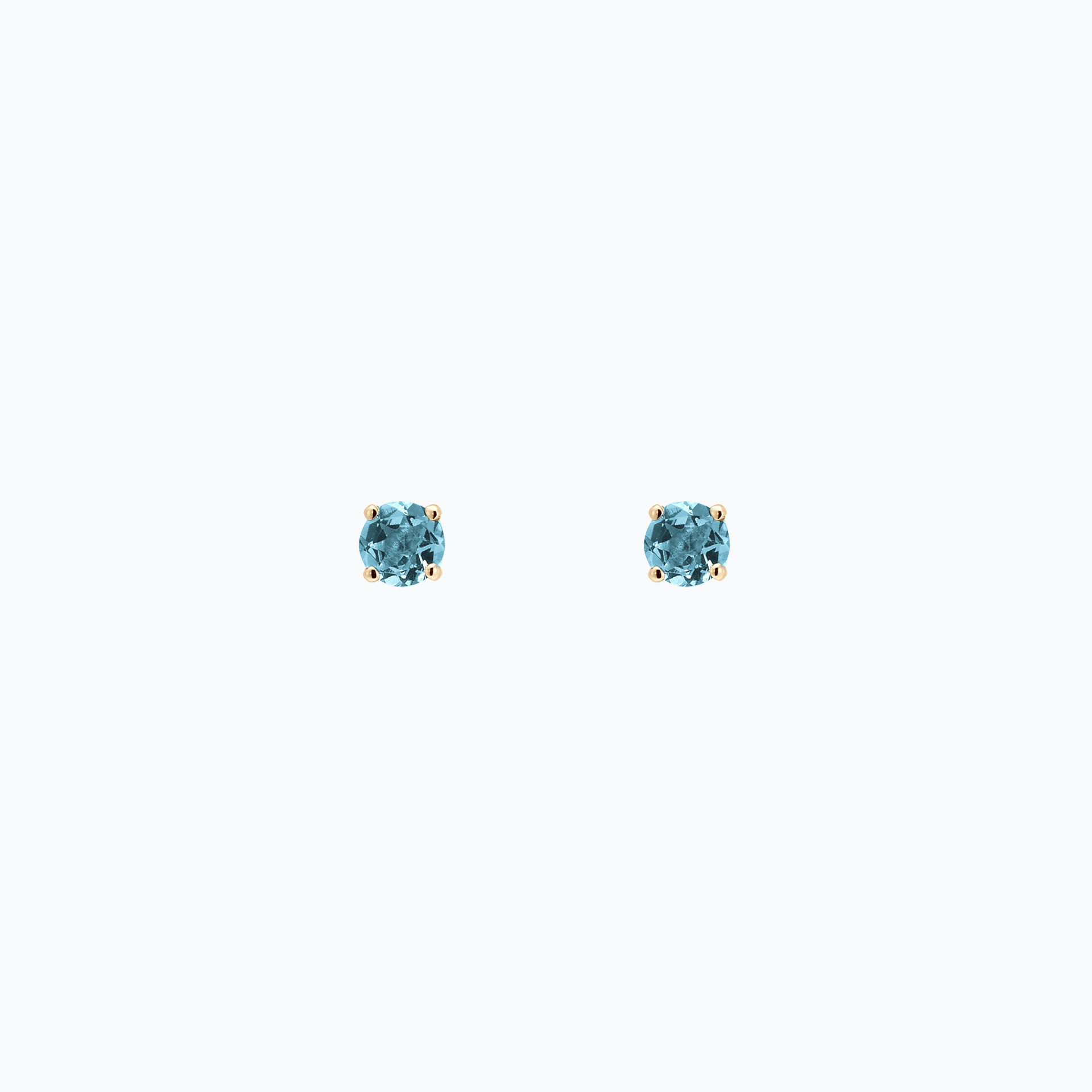 Boucles Alva Aigue-Marine 3.5 mm