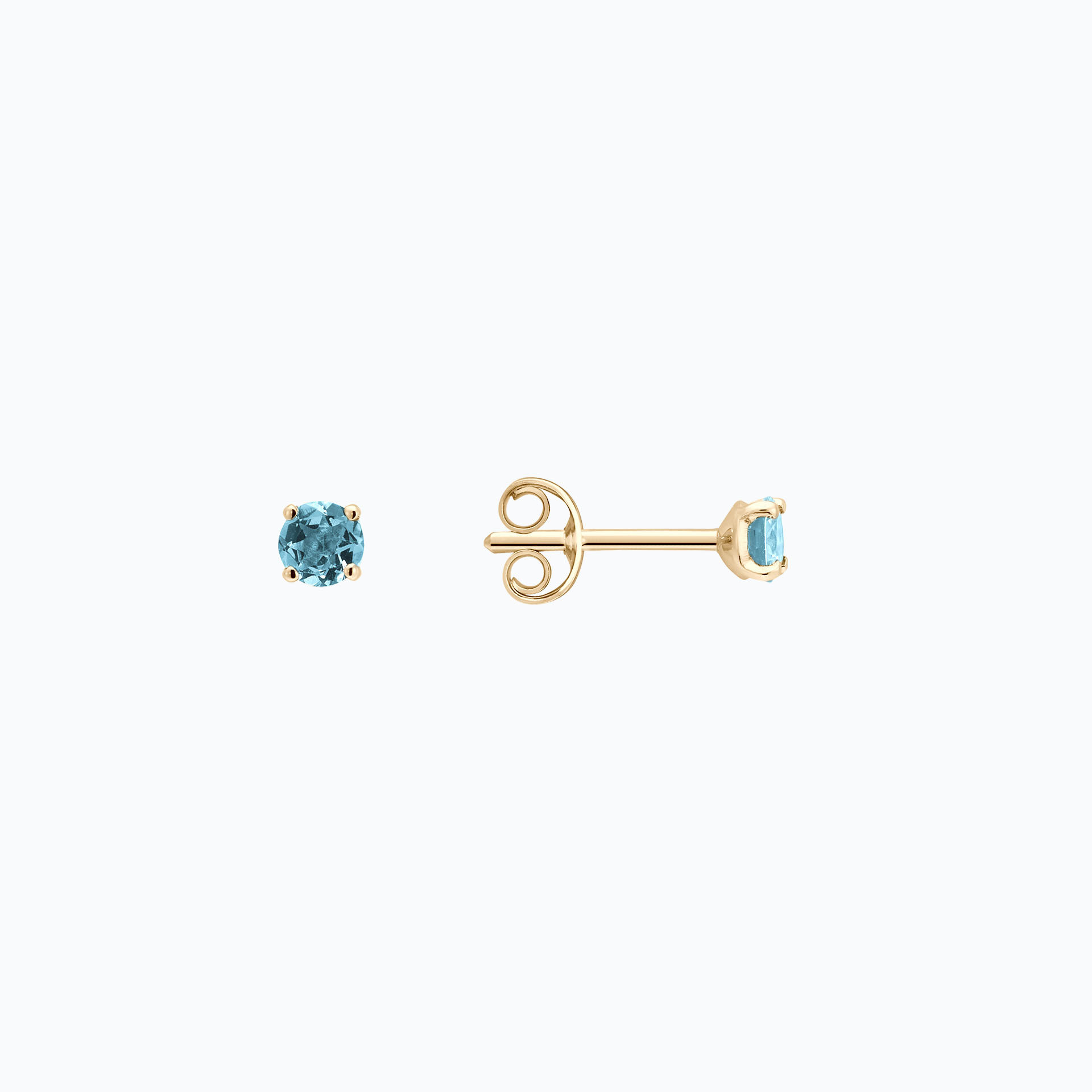 Boucles Alva Aigue-Marine 3.5 mm