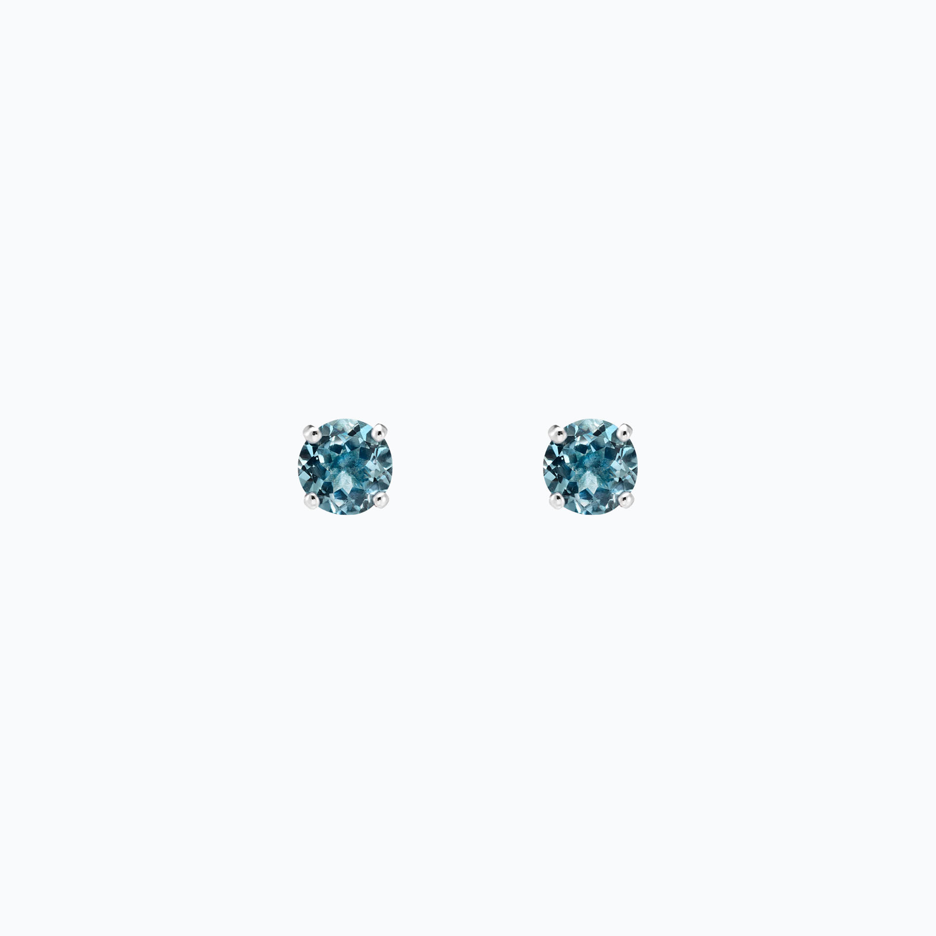 Boucles Alva Aigue-Marine 4.5 mm