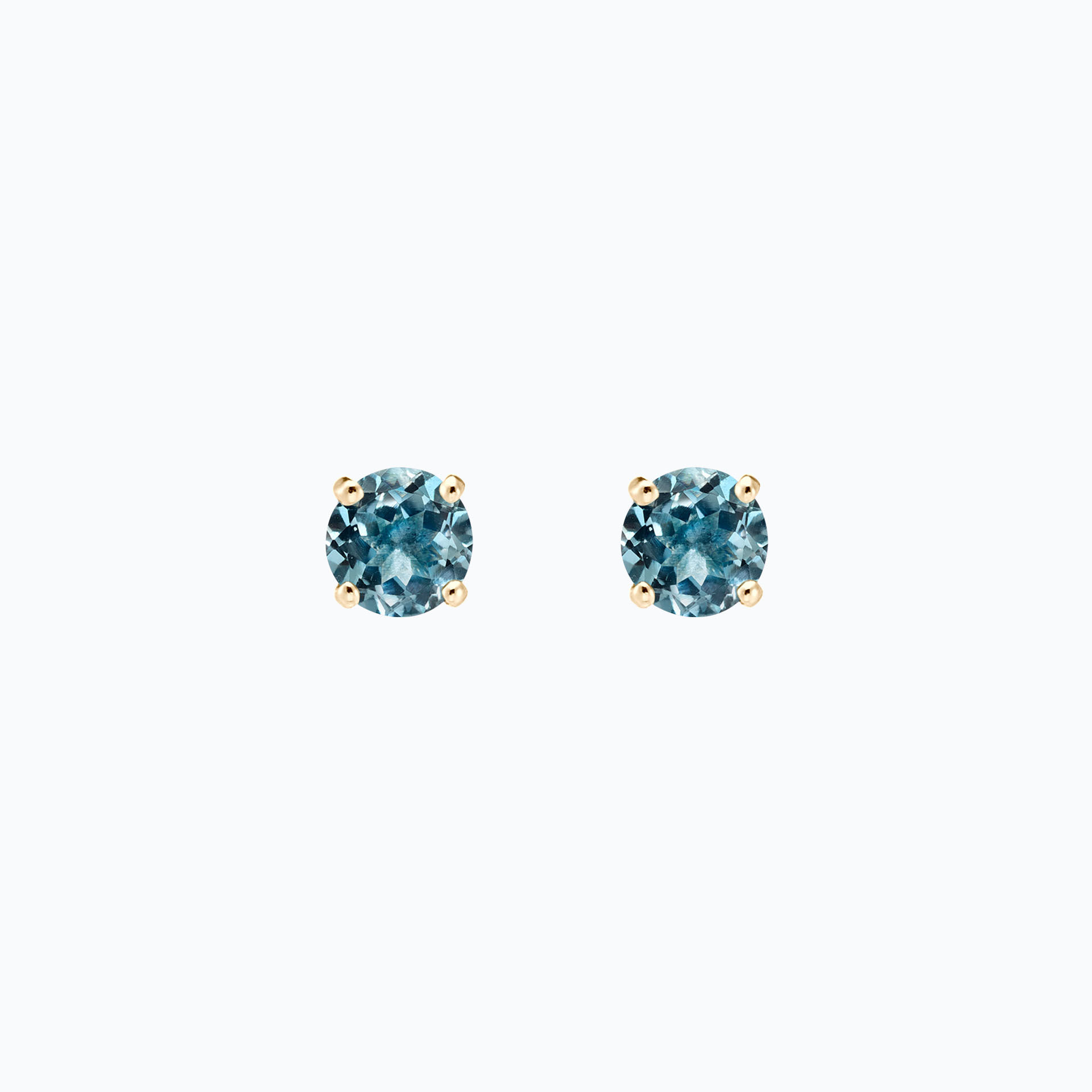 Boucles Alva Aigue-Marine 6 mm