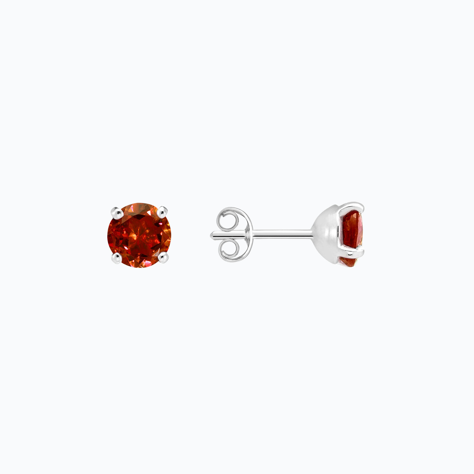 Boucles Alva Grenat Mandarin 6 mm