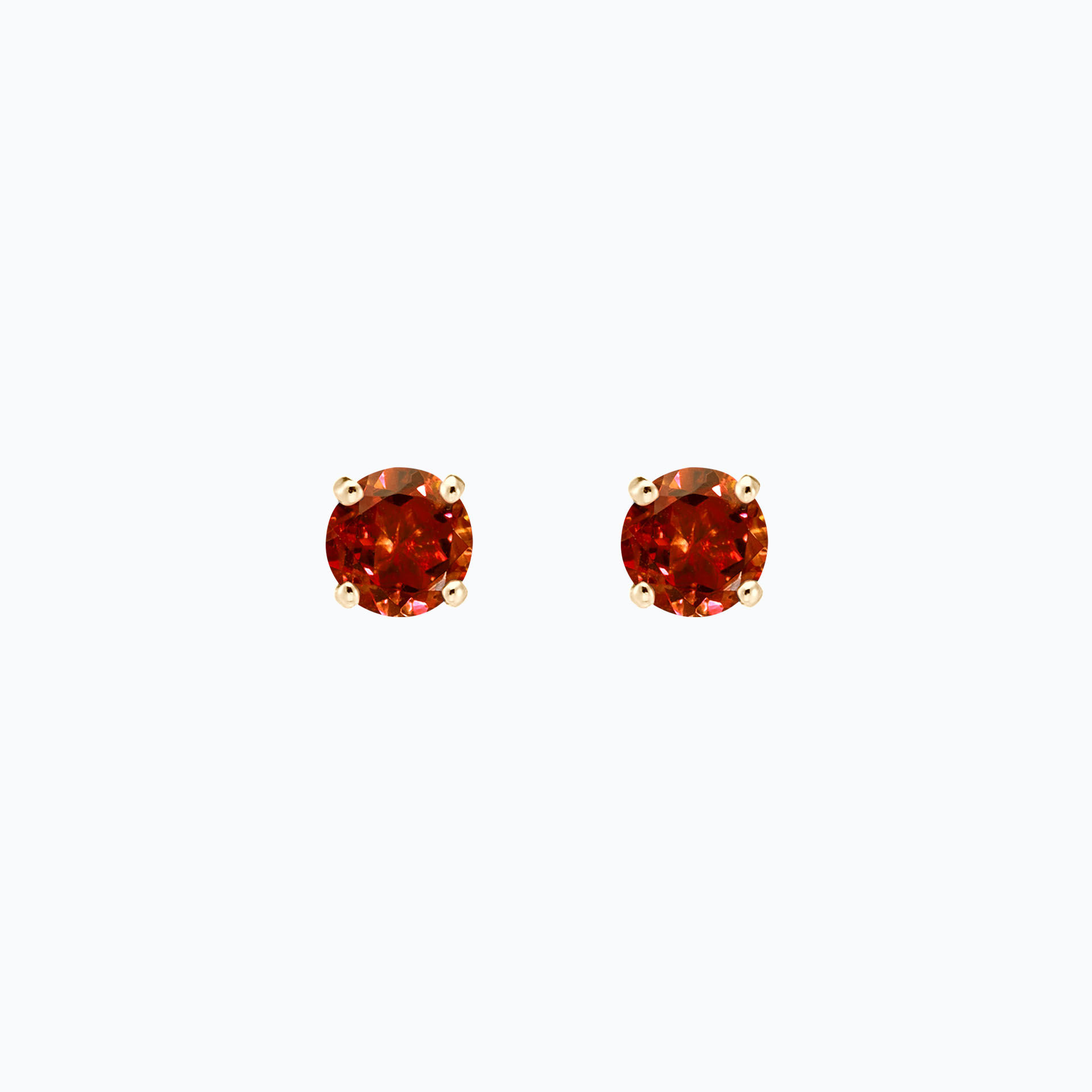 Boucles Alva Grenat Mandarin 6 mm