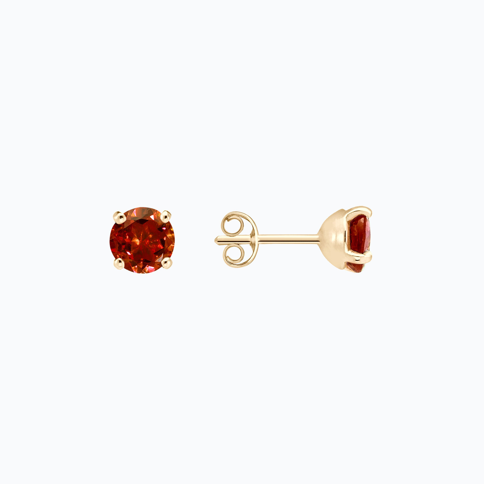 Boucles Alva Grenat Mandarin 6 mm