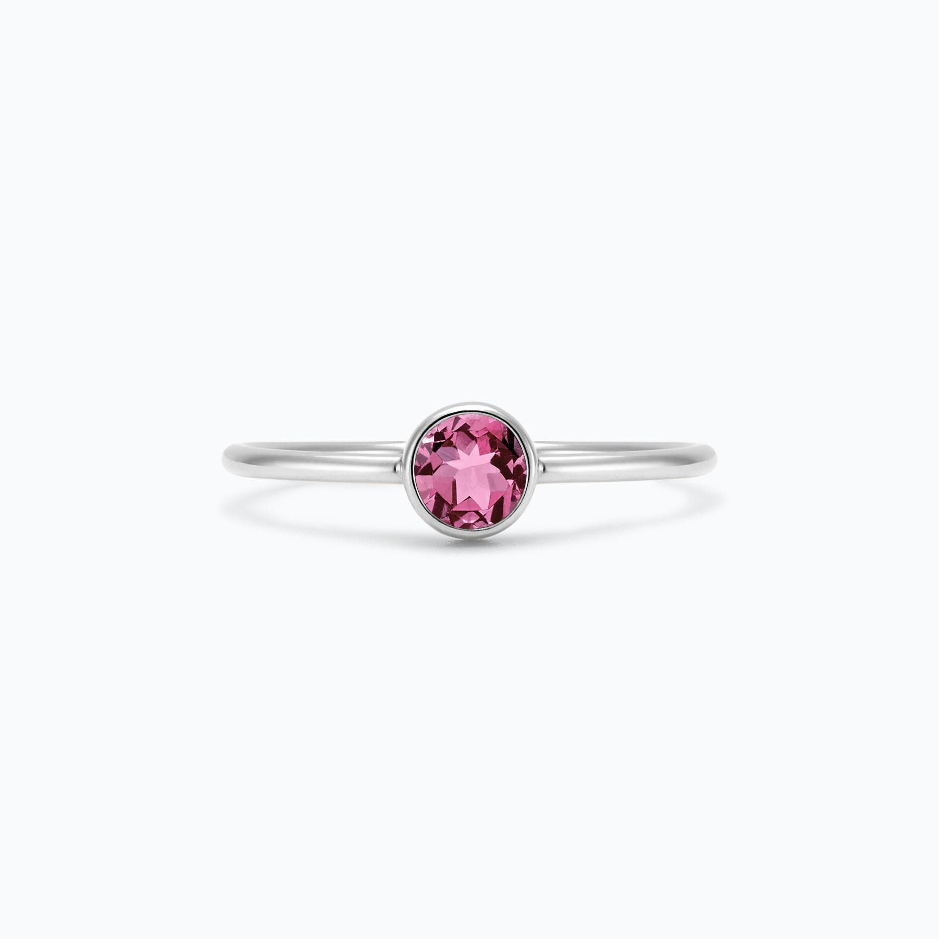 Solitaire Harmony Saphir Rose Pivoine 4.5 mm
