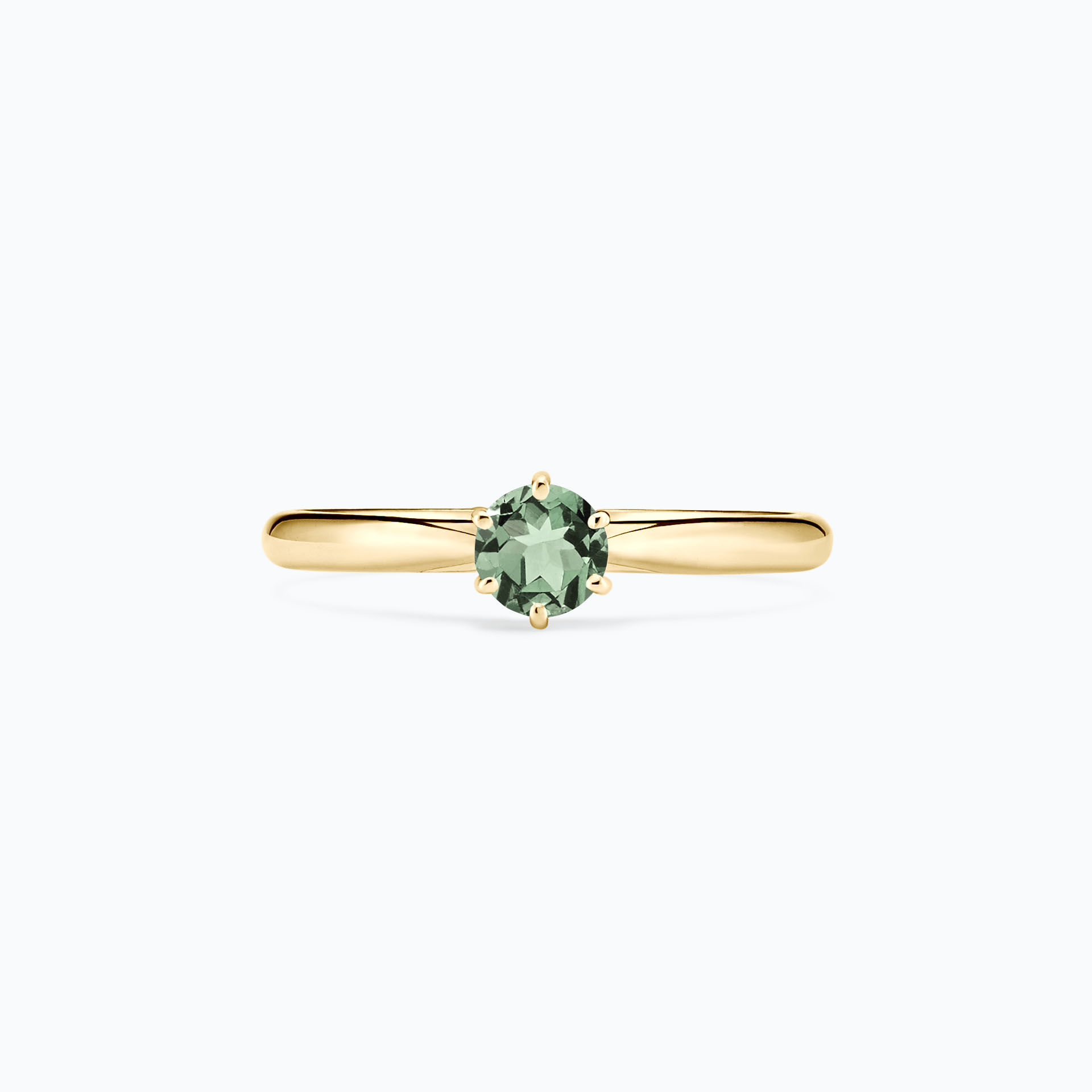 Solitaire Félicia Saphir Vert 4.5 mm