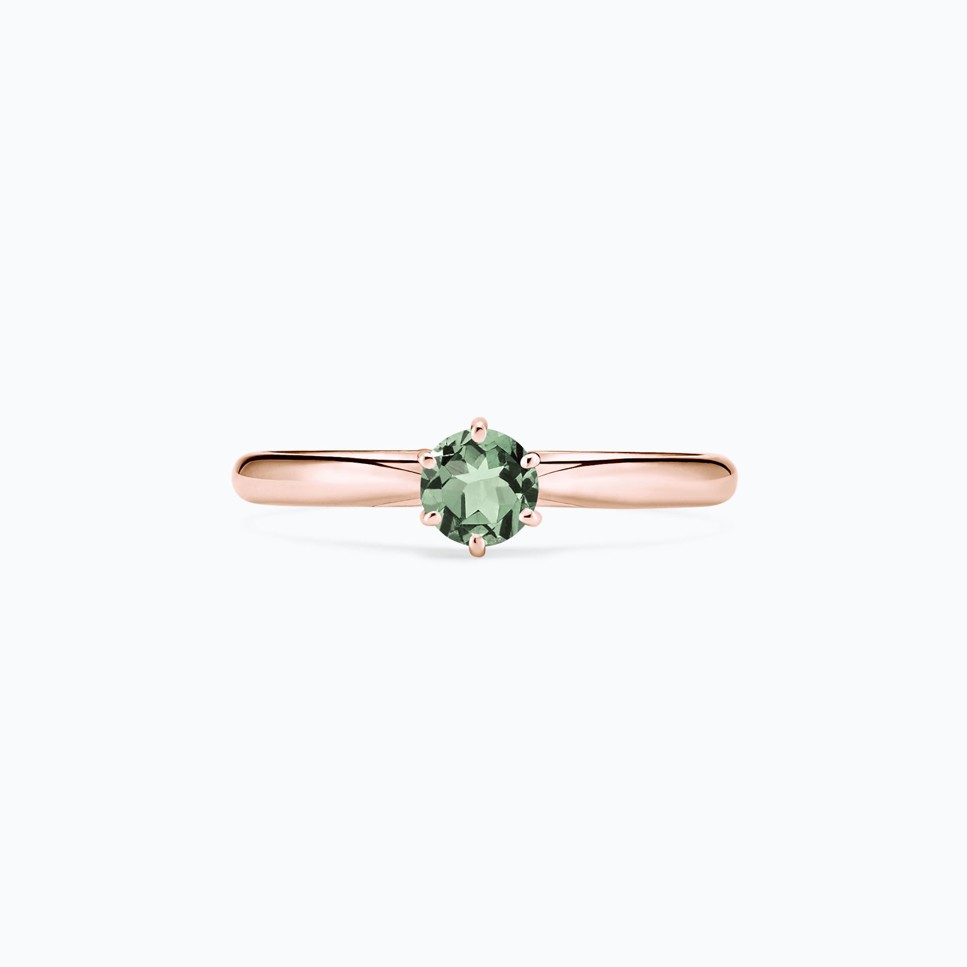 Solitaire Félicia Saphir Vert 4.5 mm