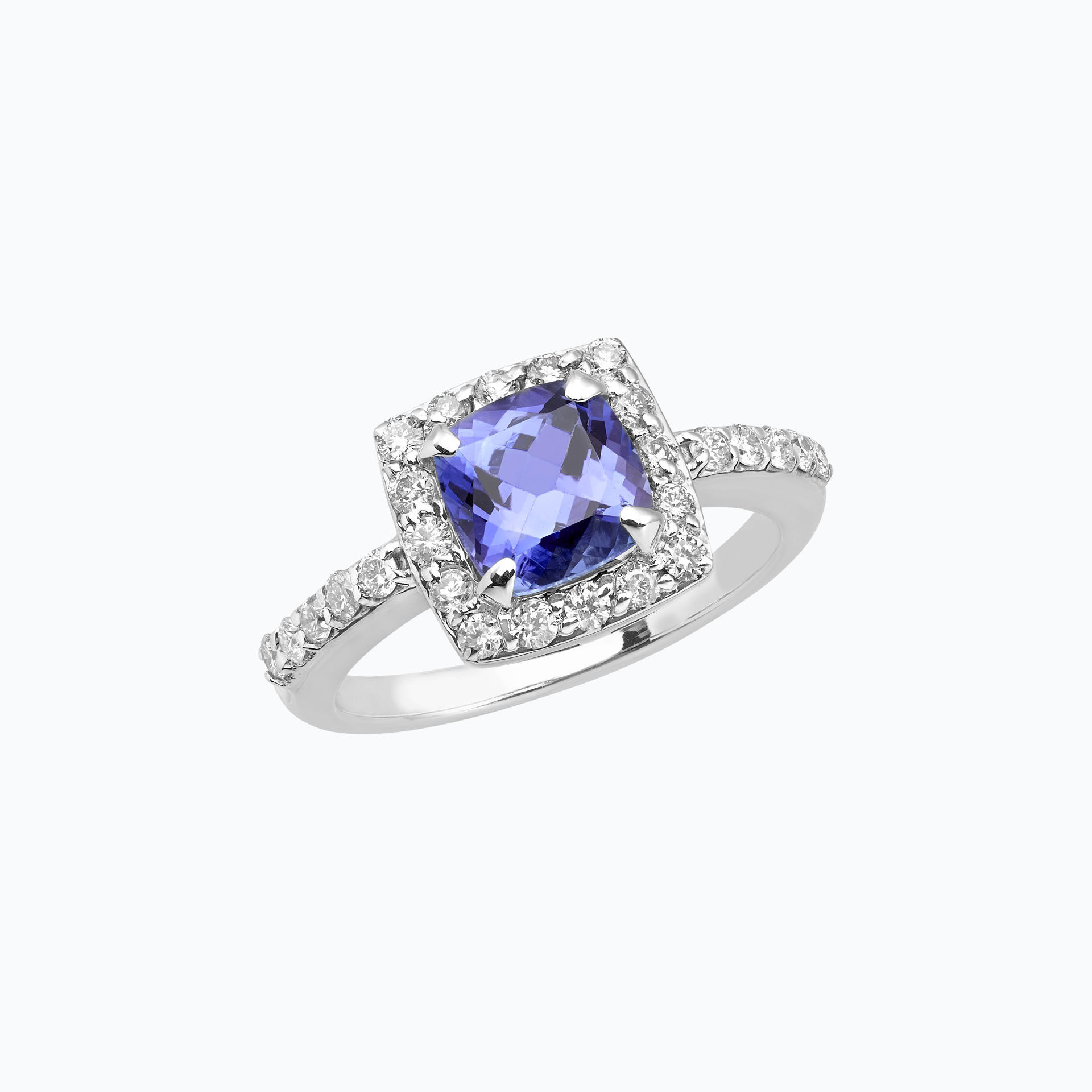 Solitaire Pavé Lys Tanzanite