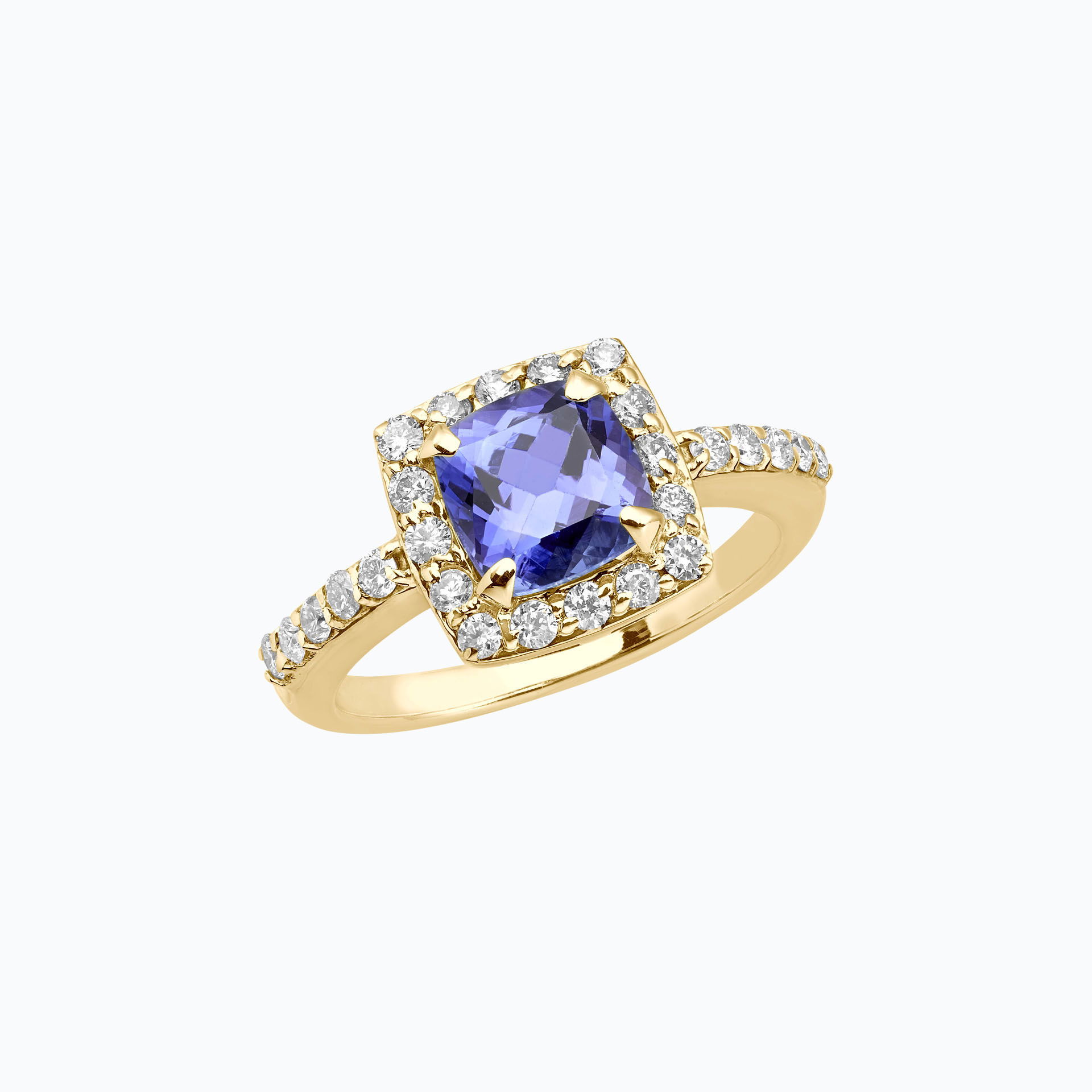 Solitaire Pavé Lys Tanzanite