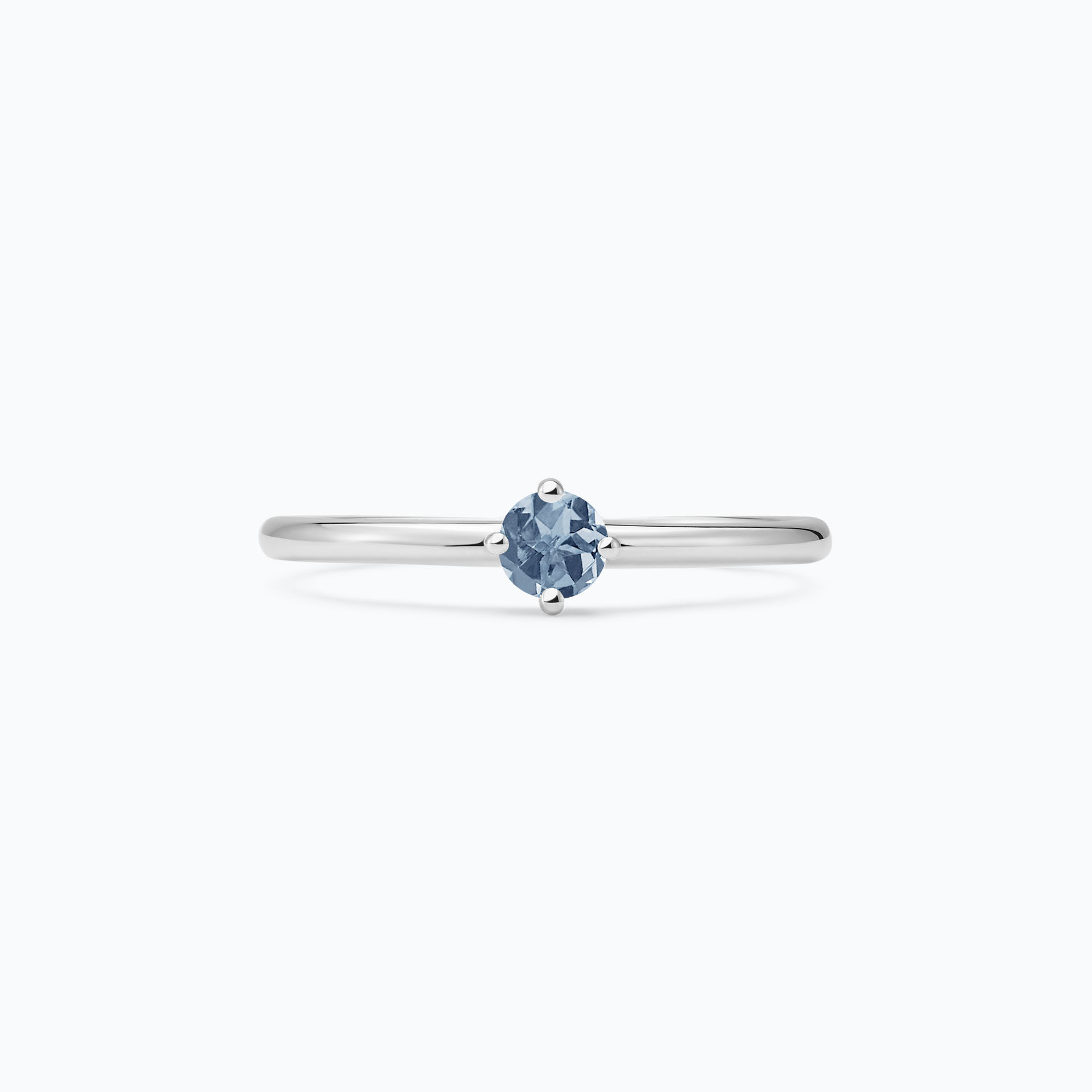 Solitaire Alva Saphir Bleu Tendre 3.5 mm
