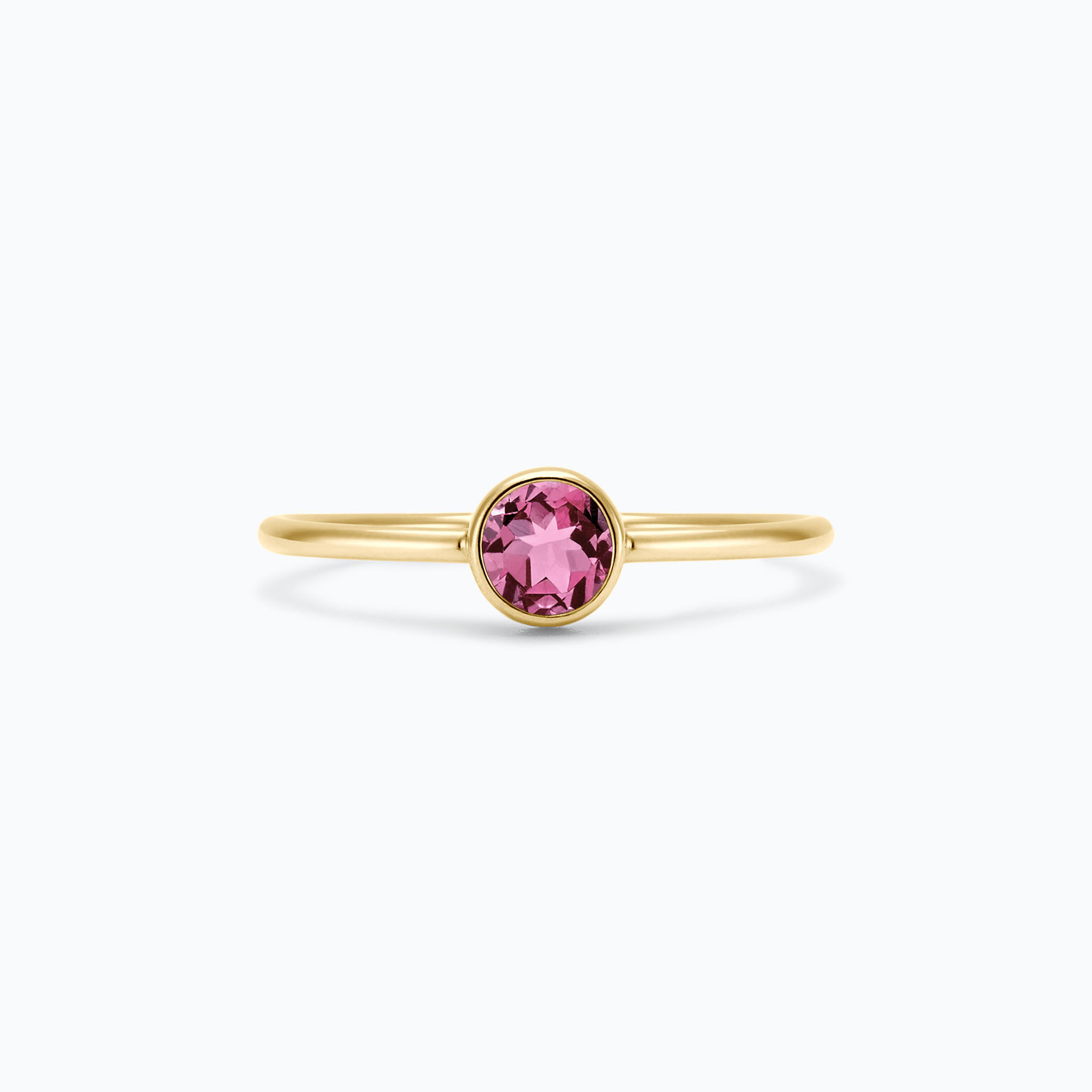 Solitaire Harmony Saphir Rose Pivoine 4.5 mm