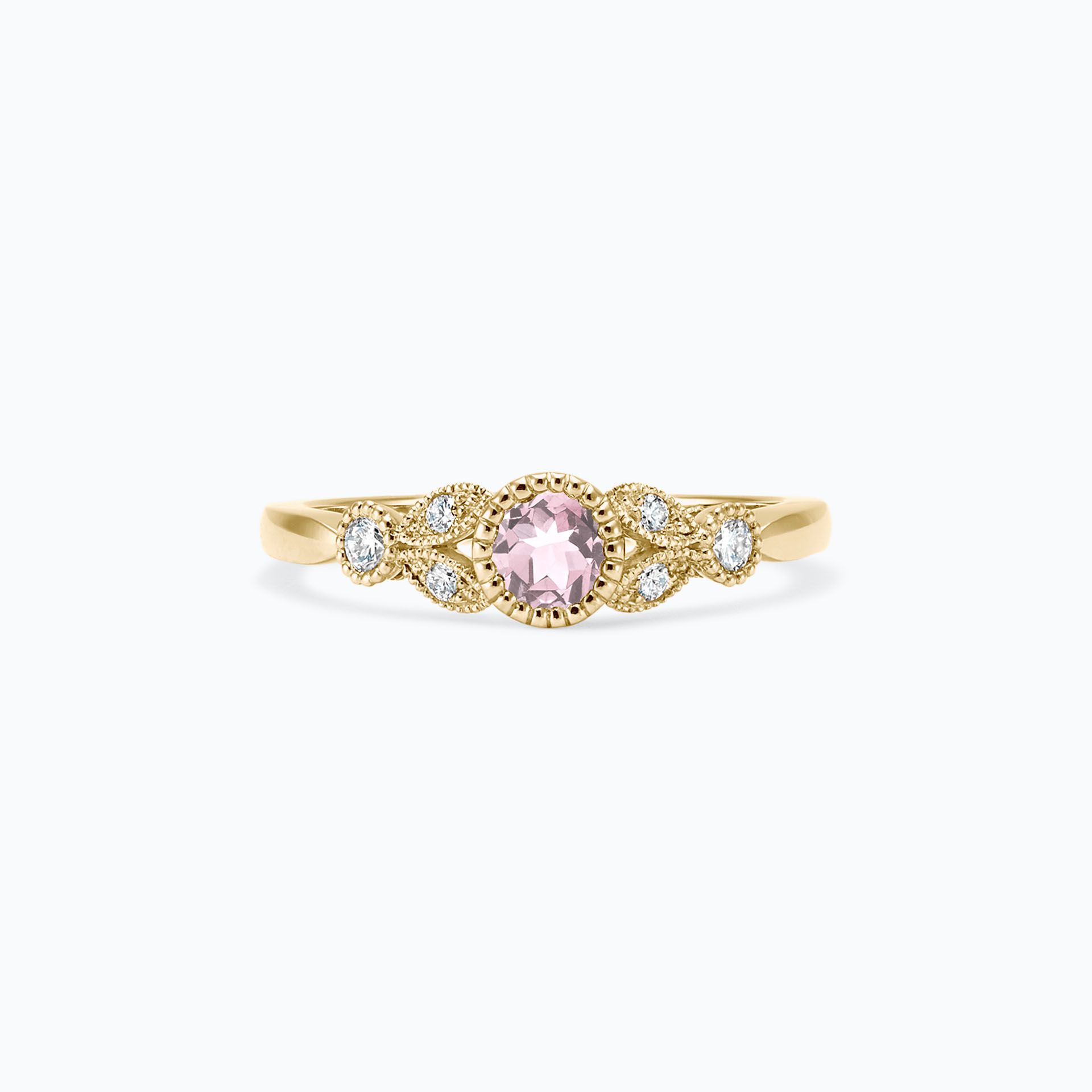 Solitaire Salomé Millegrain Saphir Blanc de Rose