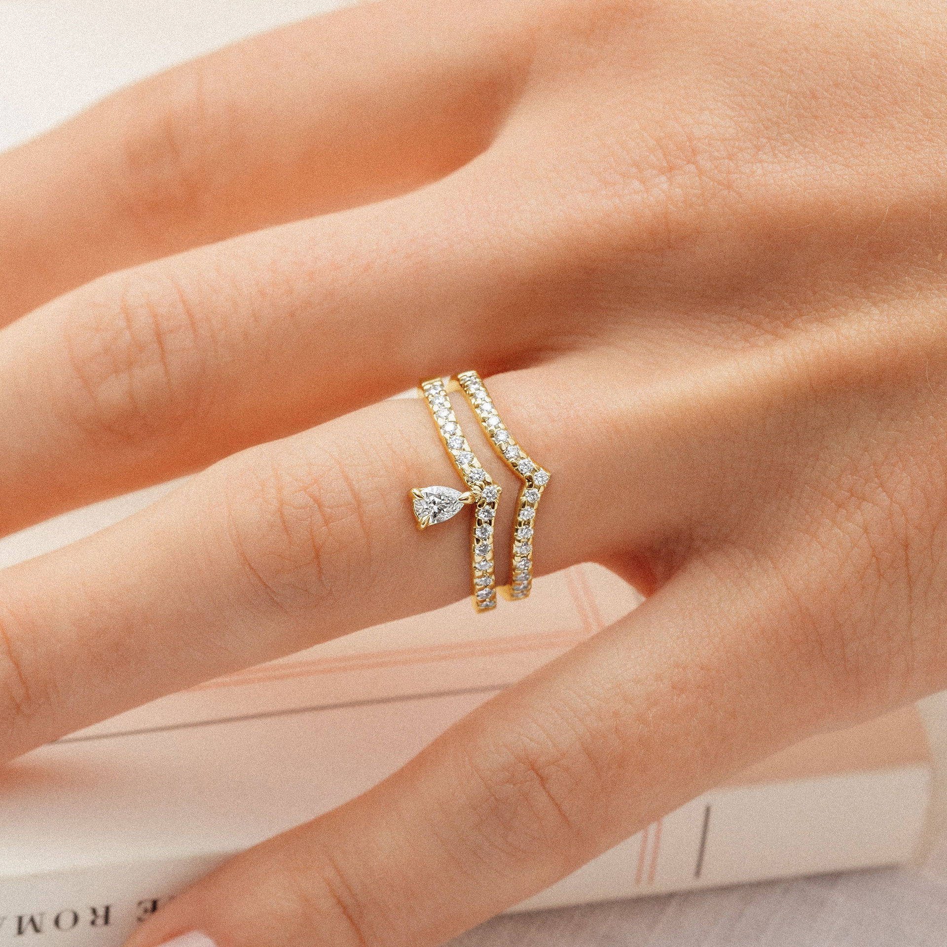 Solitaire Pavé Isla Del Luna 0.15 carat
