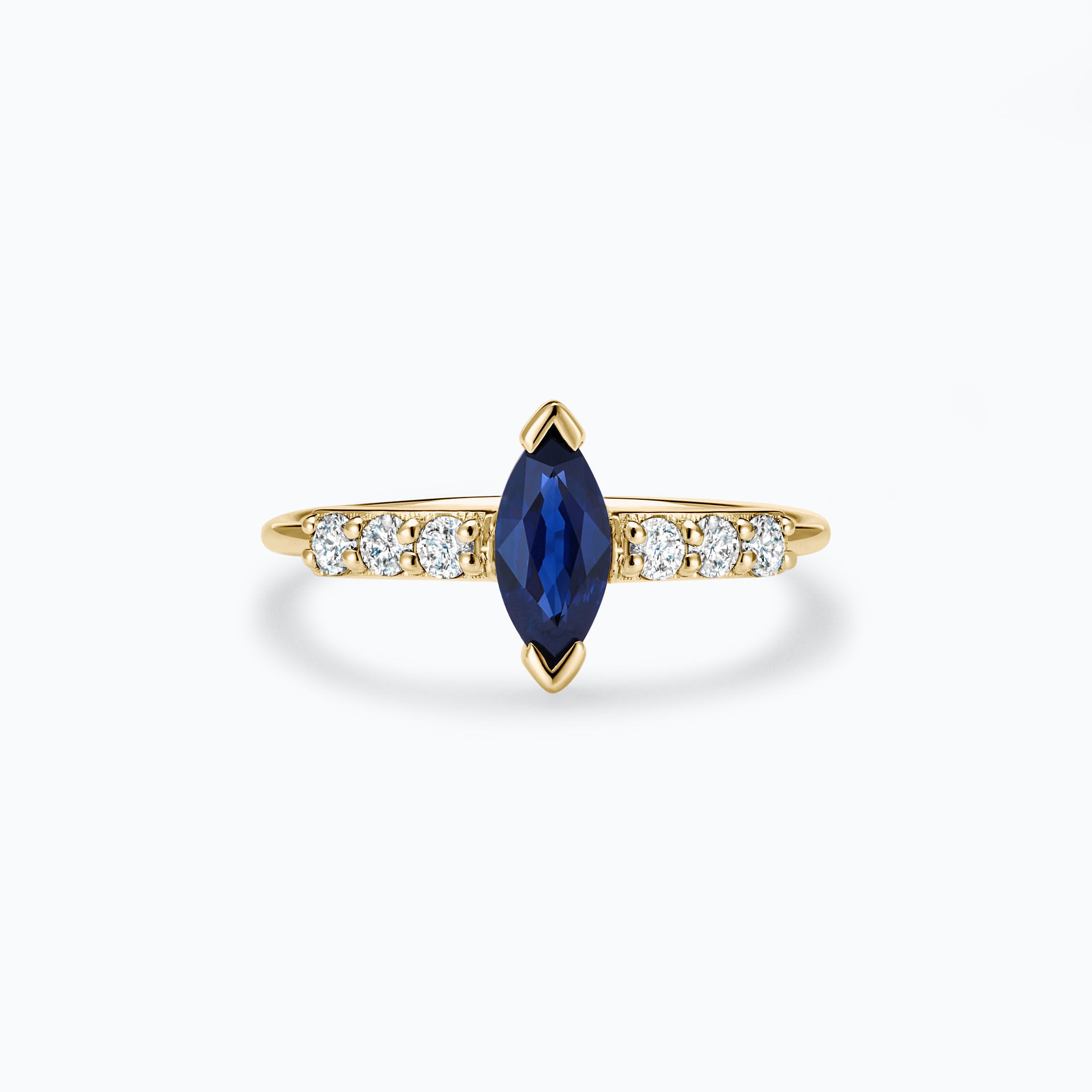 Solitaire Pavé Éthéa Saphir