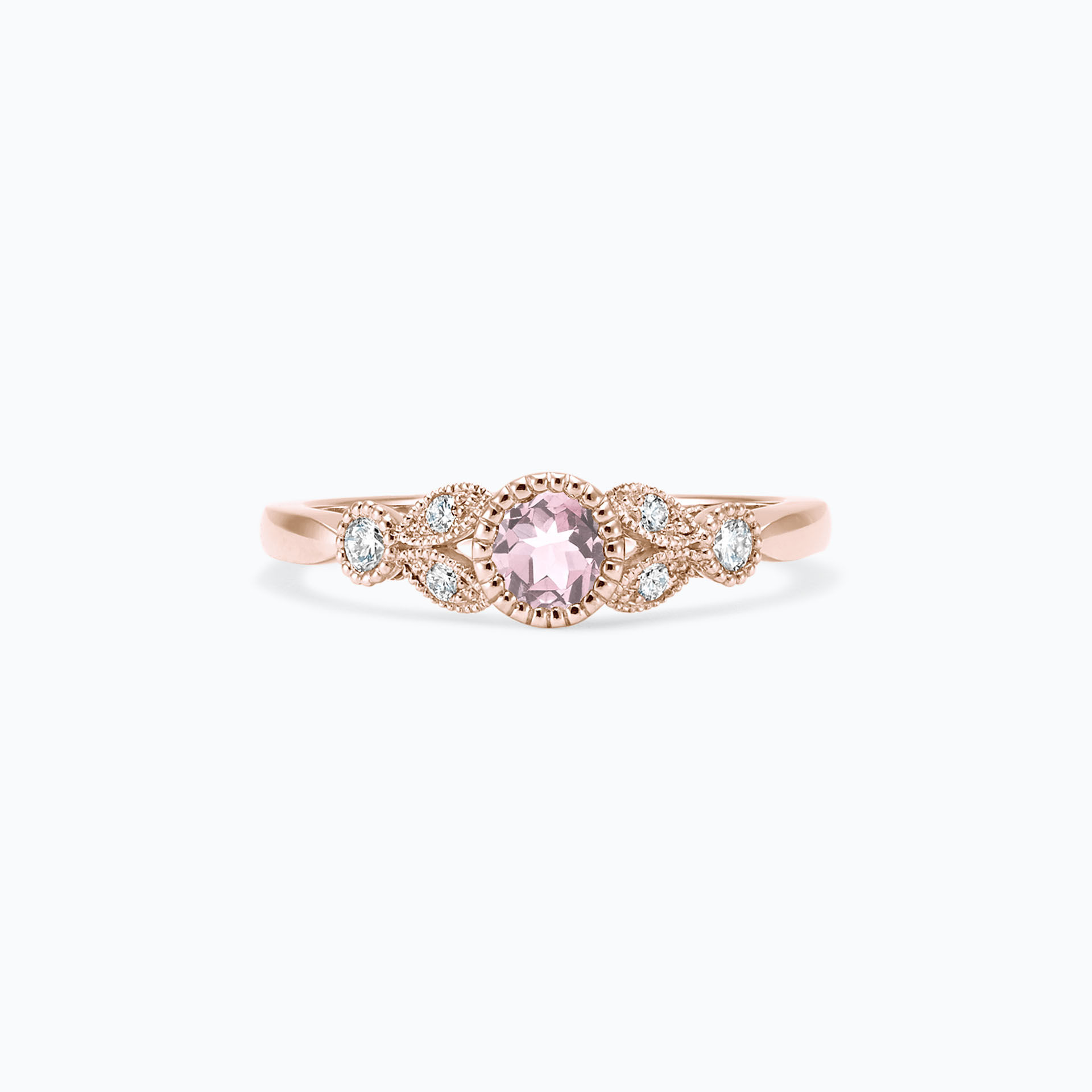 Solitaire Salomé Millegrain Saphir Blanc de Rose